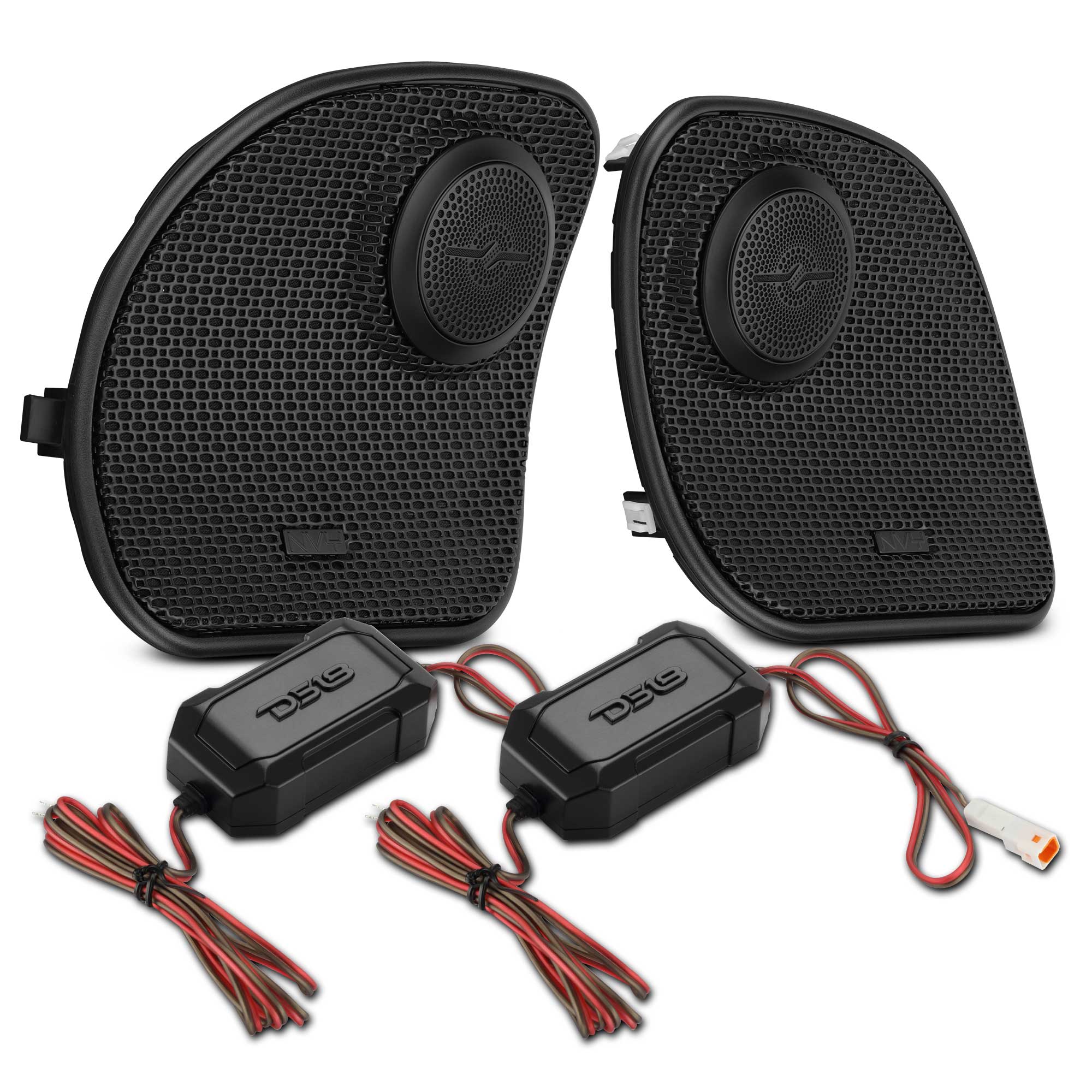 NVY AUDIO Harley-Davidson Road Glide OEM Front Grille Upgrade with Bullet Tweeters & Crossovers (2014-2023)