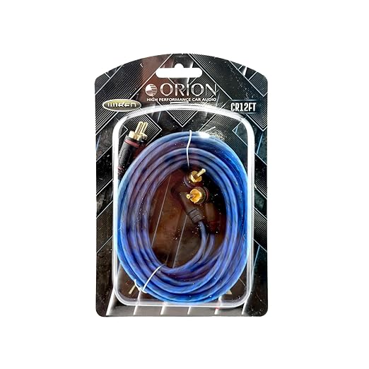 ORION Wired Series 12 FT Blue CCA 2-Channel RCA Cable