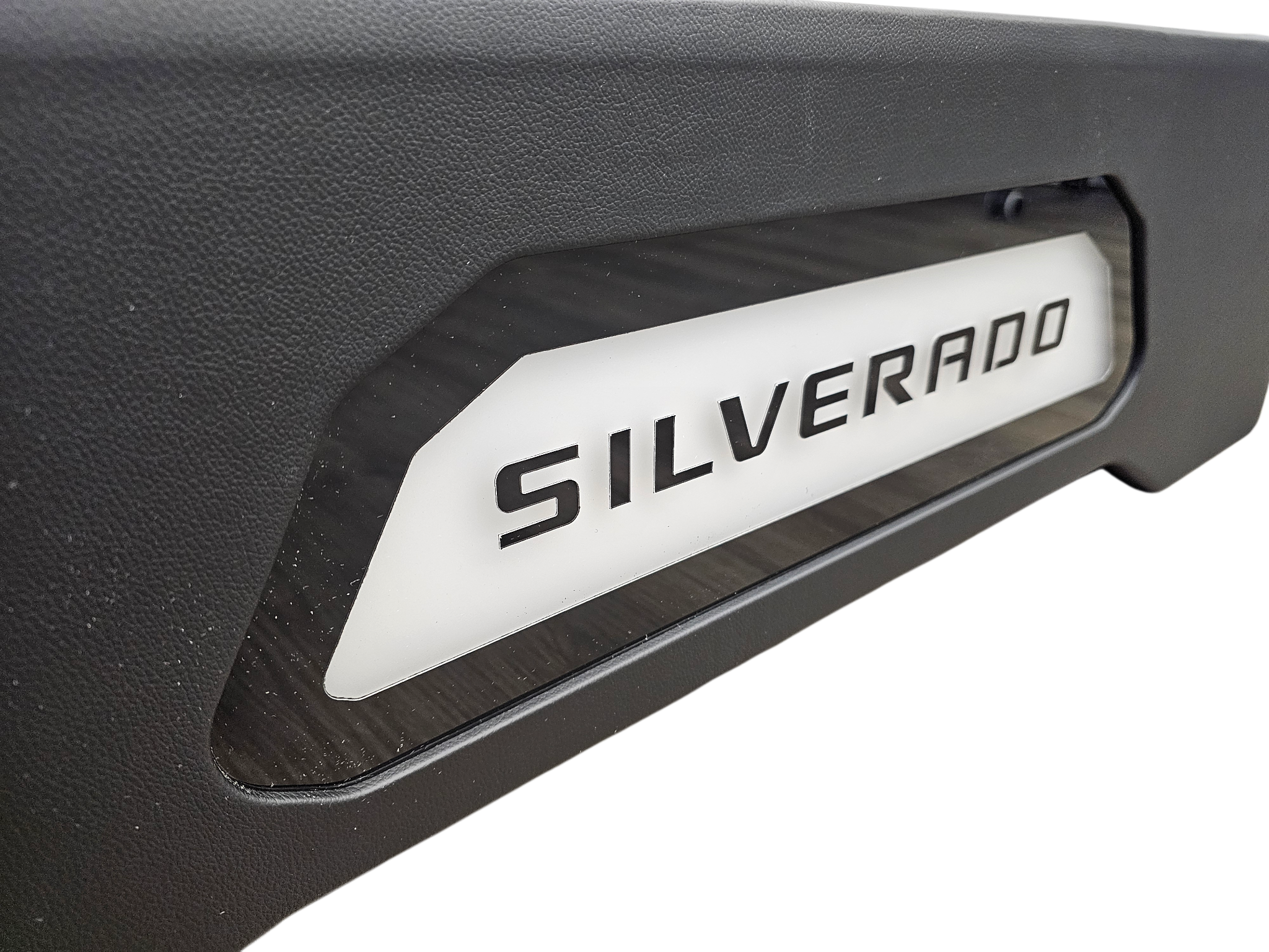 BASS-MAXX LEVEL 4 PRO SERIES GMC / CHEVROLET TRUCK 2019-2024 UP CREW CAB - ROUNDED CORNERS, VINYL WRAPPED WITH DURABLE CARPET TOP AND BOTTOM, ACRYLIC HINTERS, CHASING LED LIGHTING BUILT IN - VENTED - BLACK VINYL (SILVERADO)