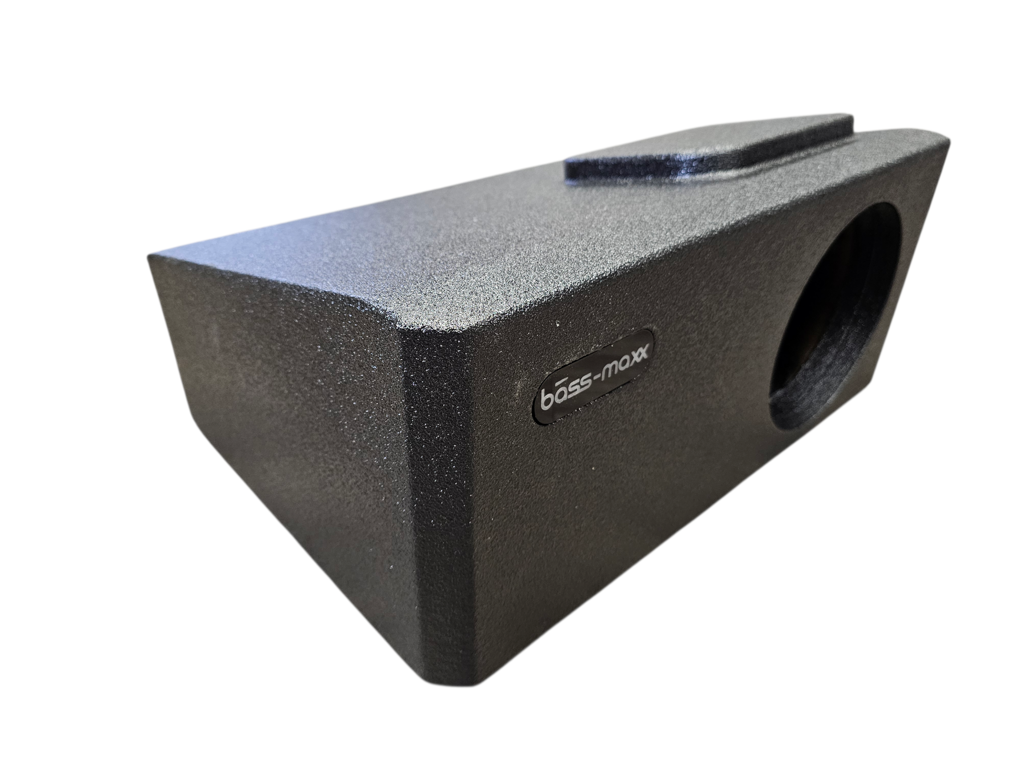 BASS-MAXX FORD F150 09-25 & GM 07-25 CREW CAB - SINGLE 8" PORTED, POLY COATED, 2 BAFFLE, FRONT FIRE ENCLOSURE