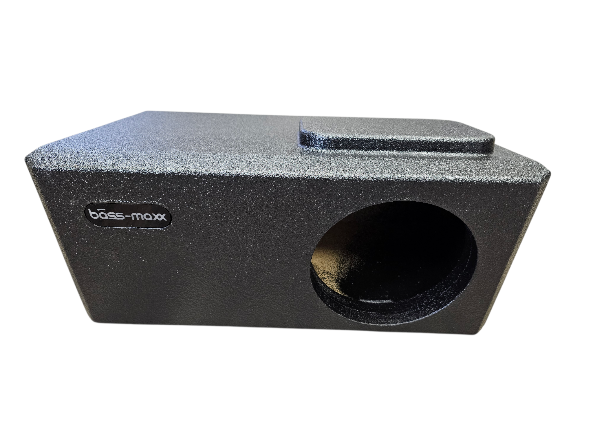 BASS-MAXX FORD F150 09-25 & GM 07-25 CREW CAB - SINGLE 8" PORTED, POLY COATED, 2 BAFFLE, FRONT FIRE ENCLOSURE