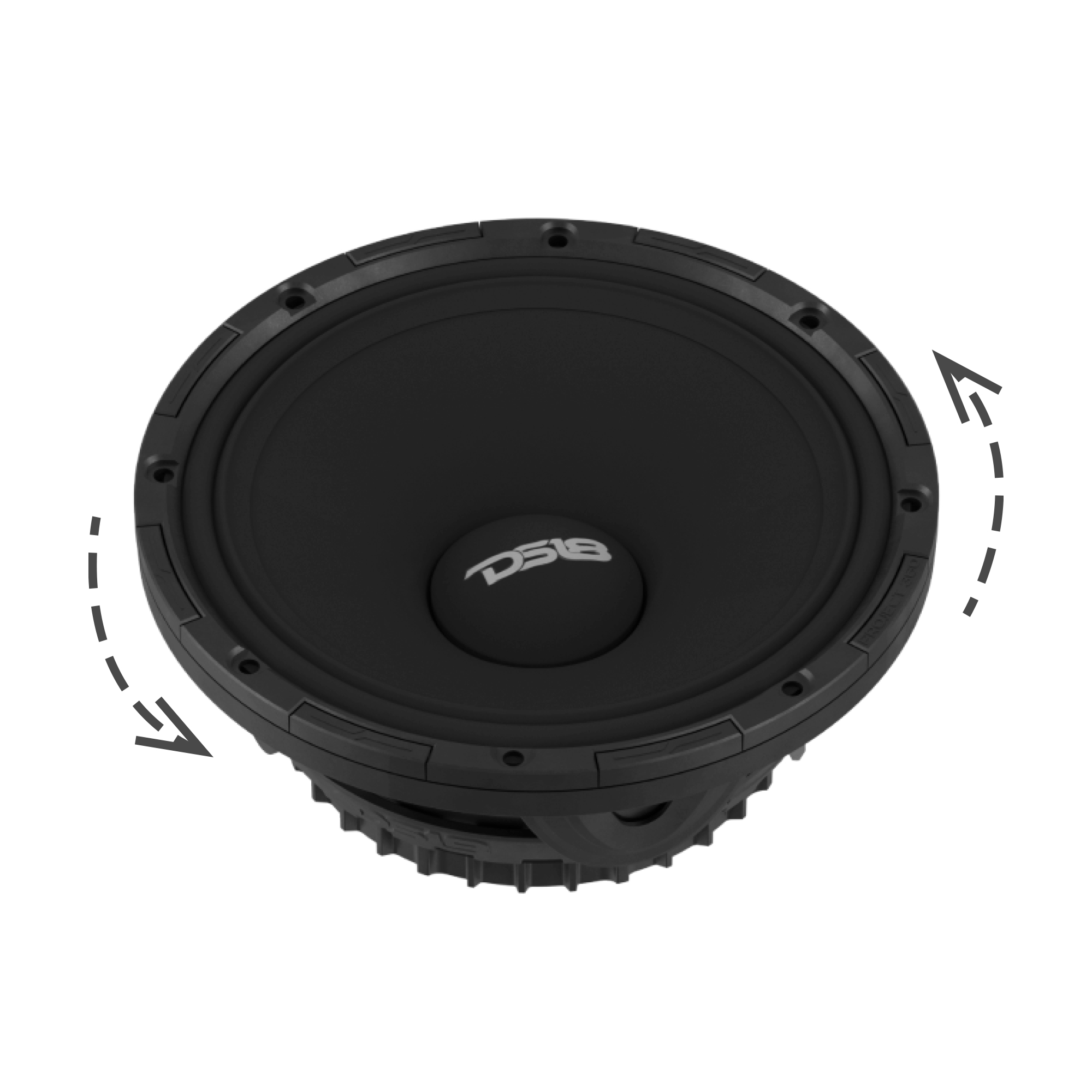 DS18 COMPETITION GRADE PRO 6.5" MID-HIGH LOUDSPEAKER WITH PATENT PENDING ROTATING RECONE DESIGN - 350W RMS - 700W MAX - 4 OHM - NEODYMIUM MAGNET