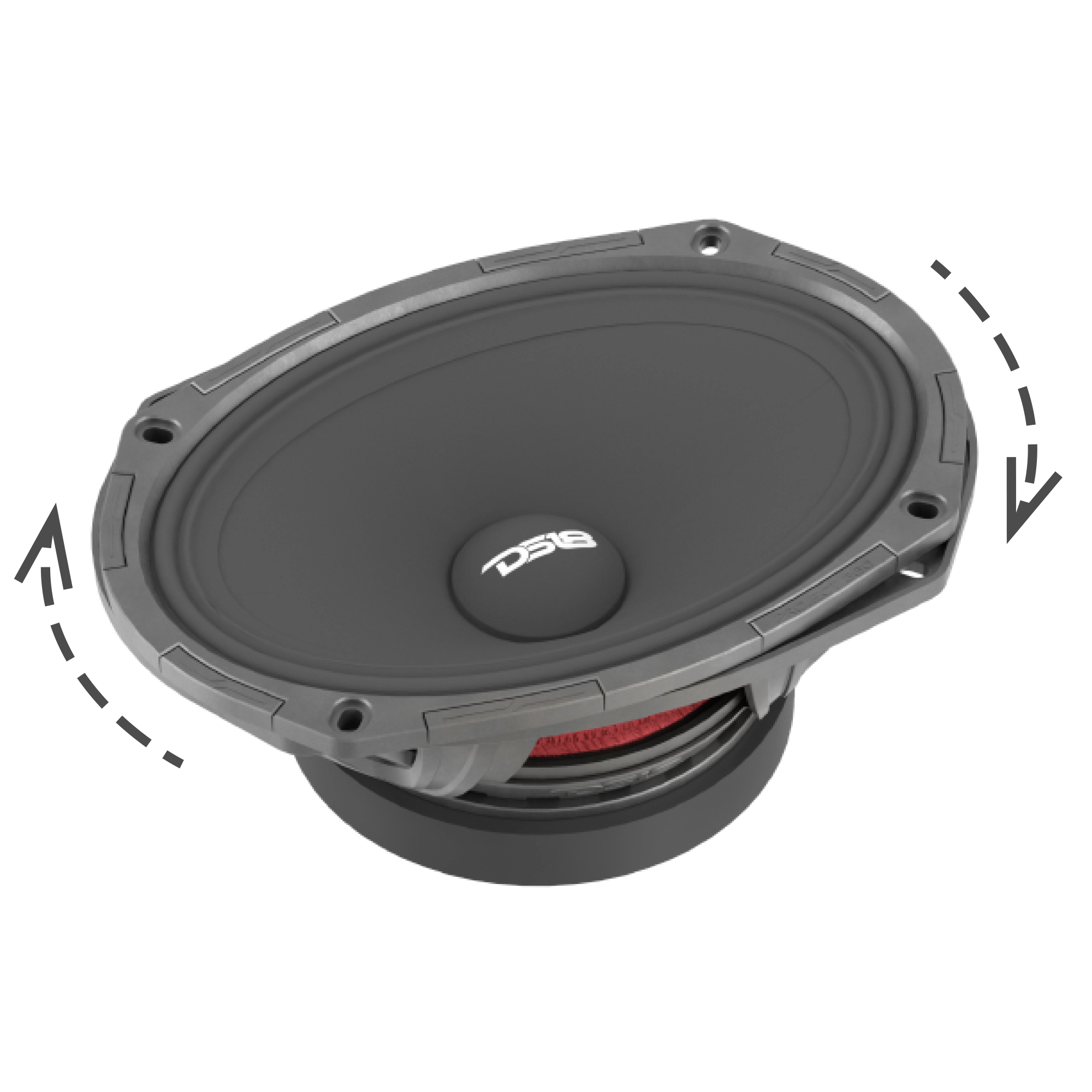 DS18 COMPETITION GRADE PRO 6X9" MID-HIGH LOUDSPEAKER WITH PATENT PENDING ROTATING RECONE DESIGN - 300W RMS - 600W MAX - 4 OHM