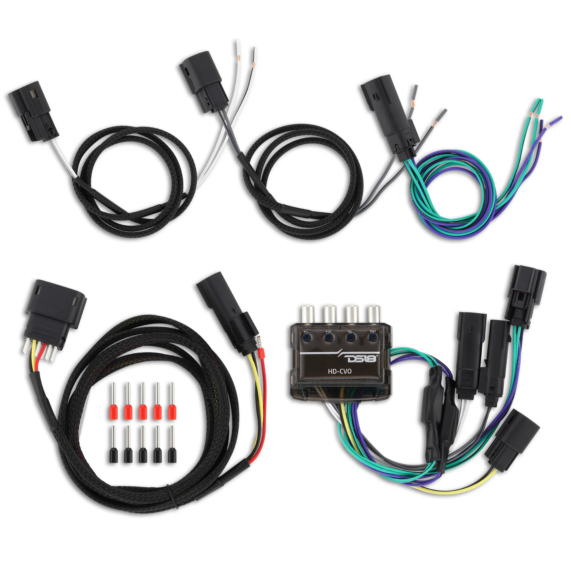 DS18 Harley-Davidson 4-Channel Plug-and-Play Line Output Converter Kit for CVO & Ultra Touring Models 2023+