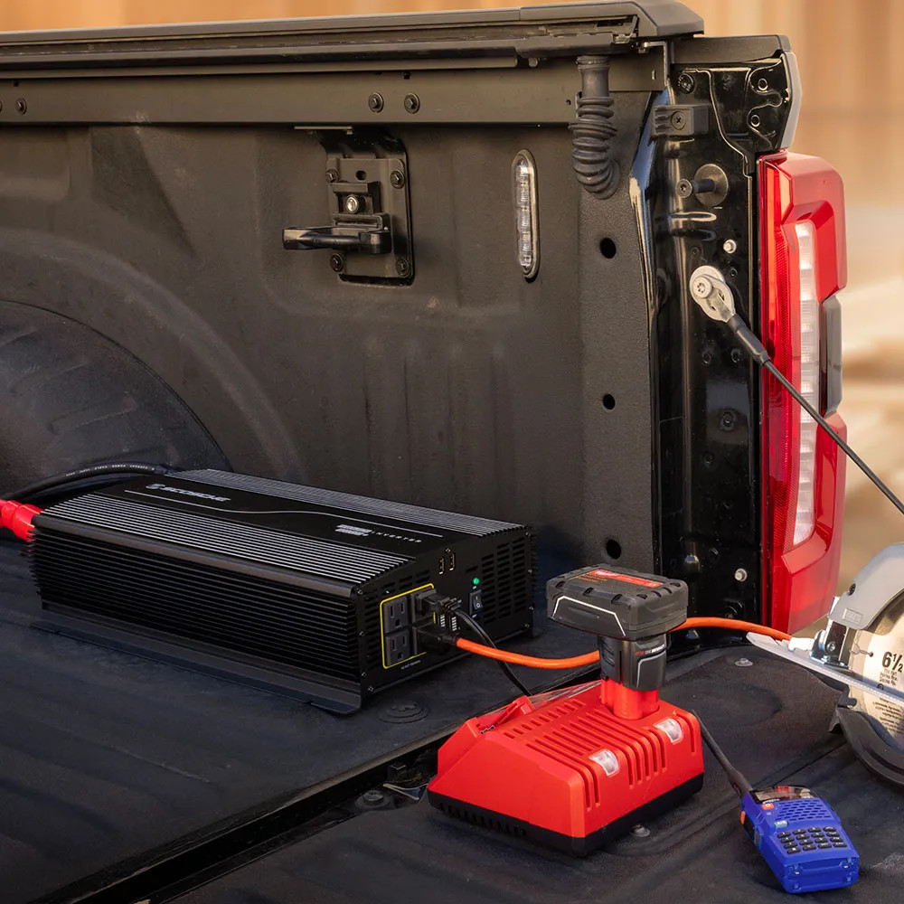 SCOSCHE 5000W 10K Modified Sine Wave Inverter with 4 AC Outlets and 2 USB-A Ports