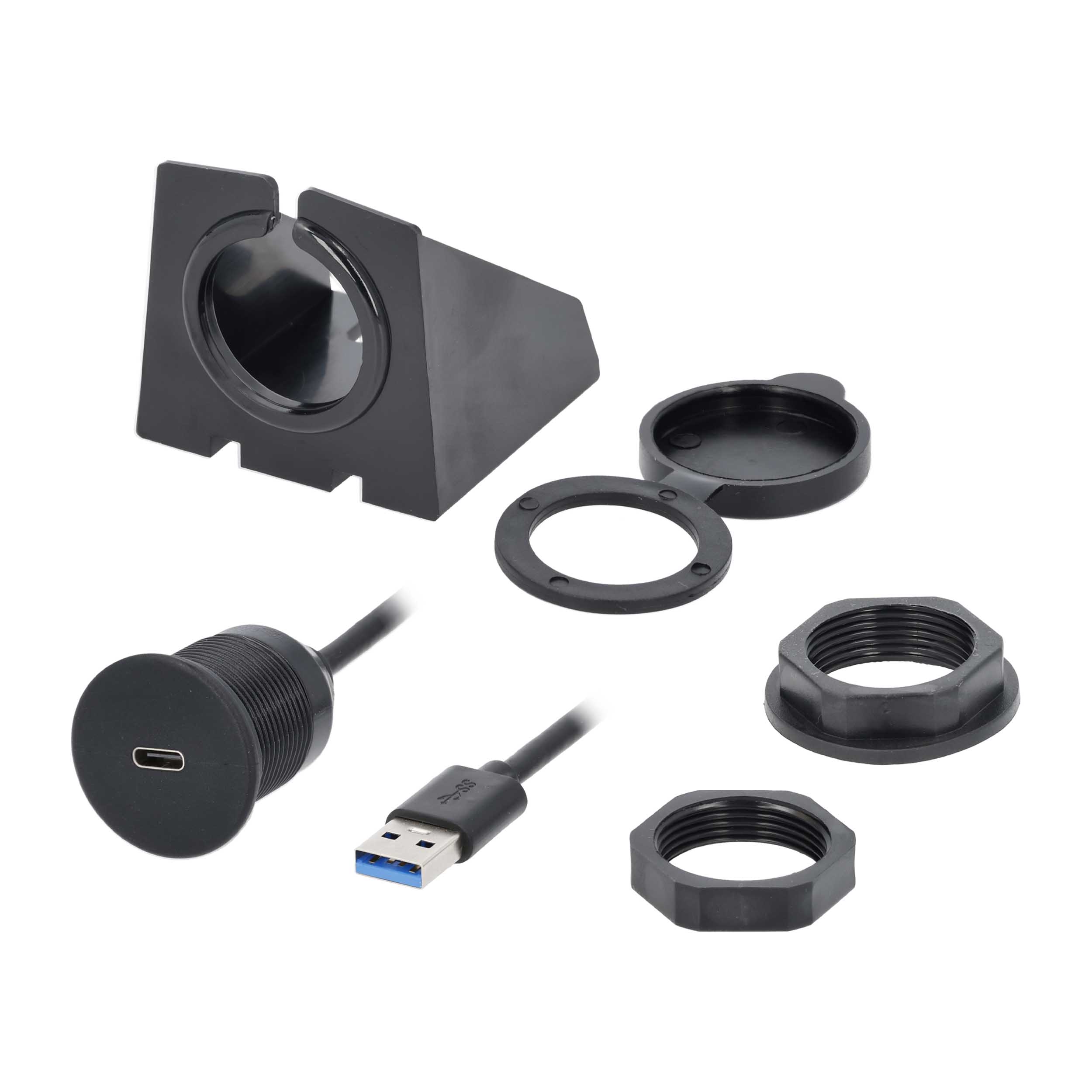 USB Type C Male To USB A Female 3.0 1 Ft.