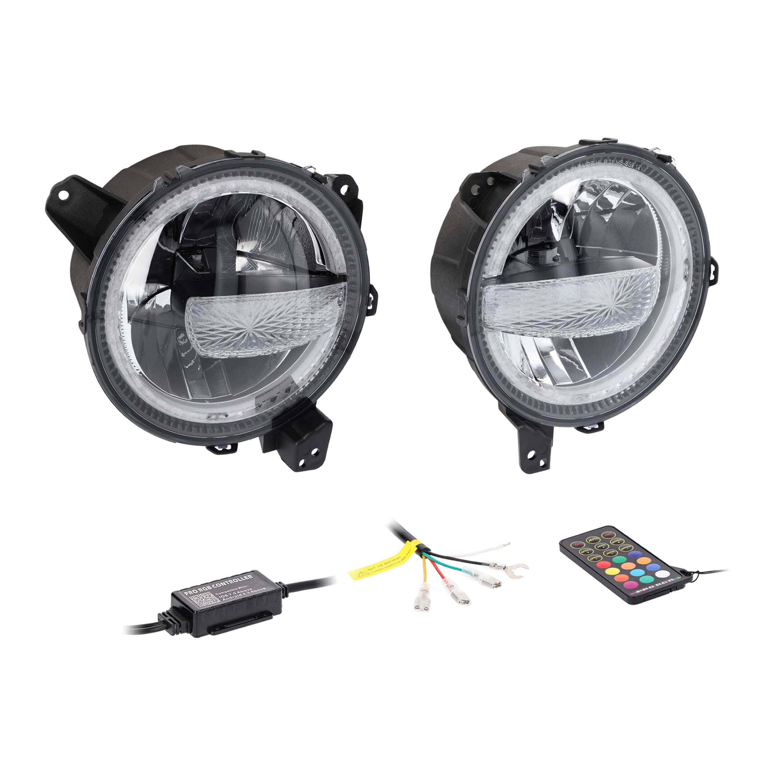 HEISE 9" Premium Chasing LED Headlights - Fits select Jeeps®