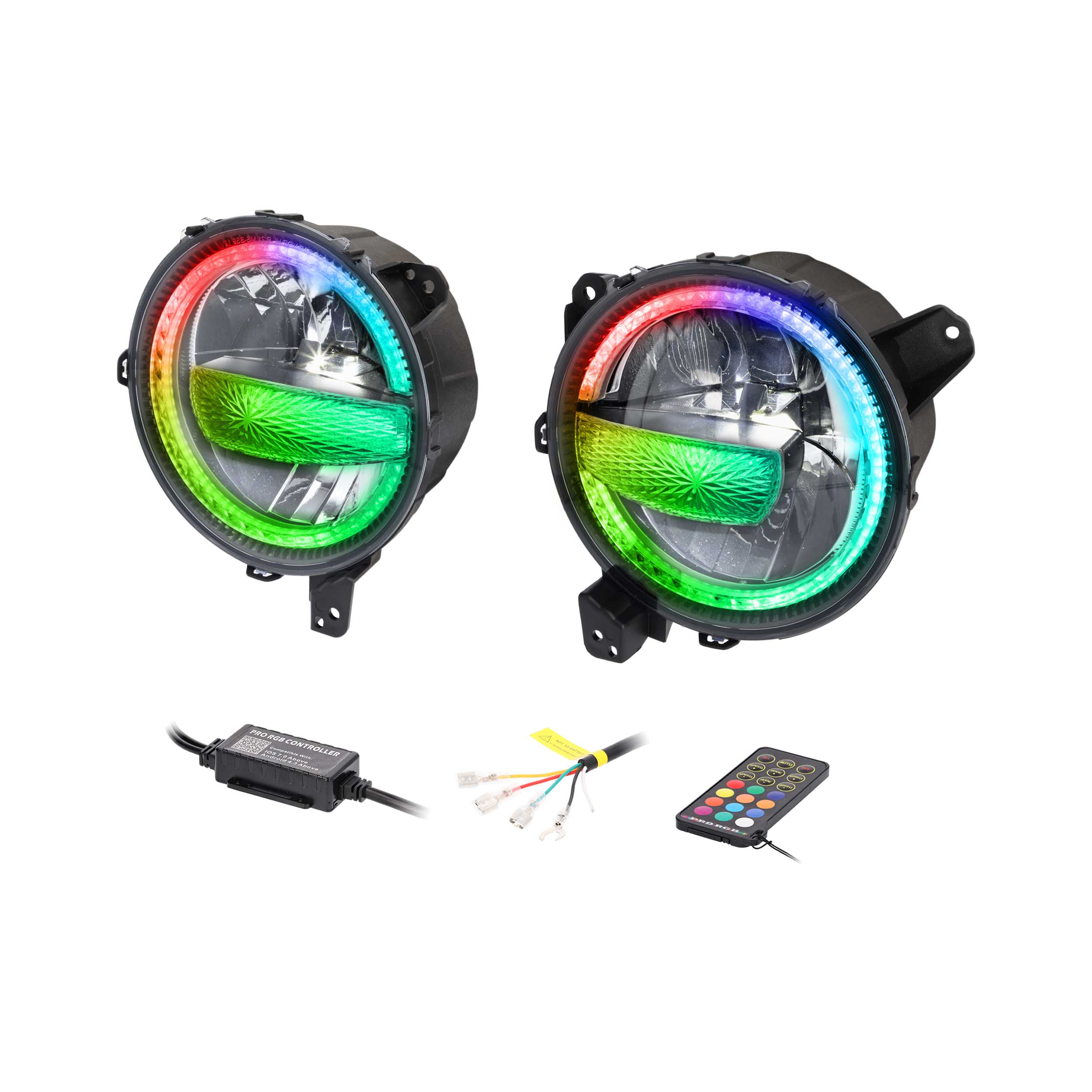 HEISE 9" Premium Chasing LED Headlights - Fits select Jeeps®