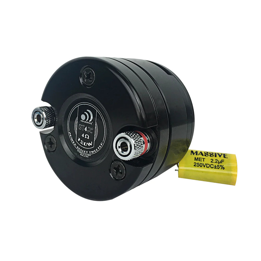 MASSIVE AUDIO 1" VC, Neo Magnet, 120w Max, 4 Ohms, Black Anodized W/ Screw on Neck