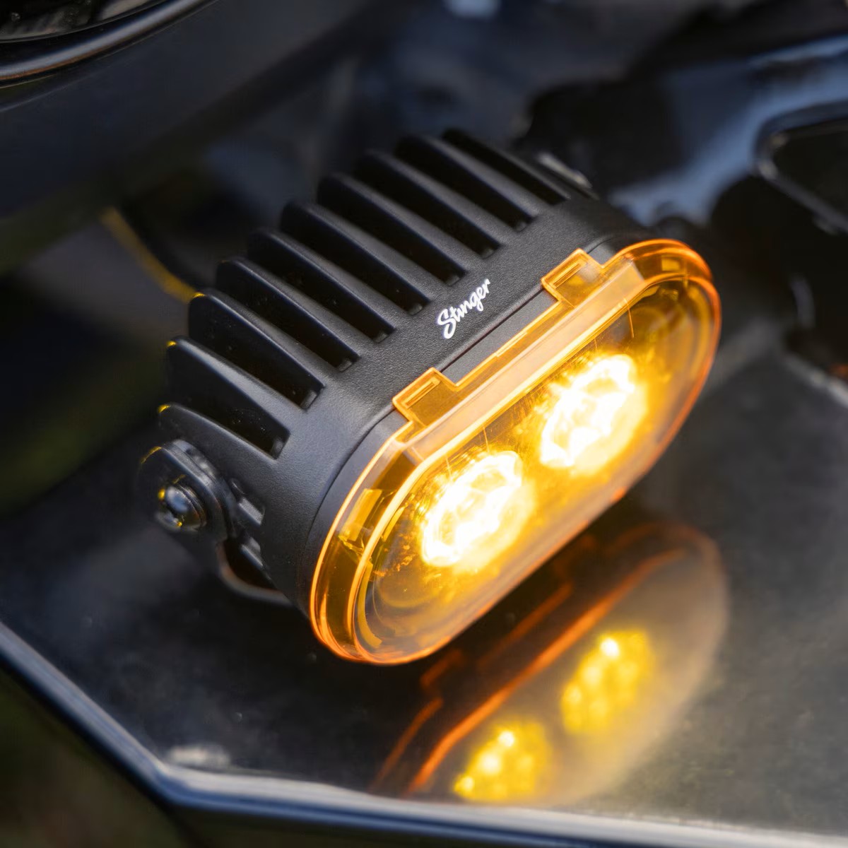 STINGER HEXCORE 2"x4" POD light with Driving beam pattern & amber/white position light (sold as pair)
