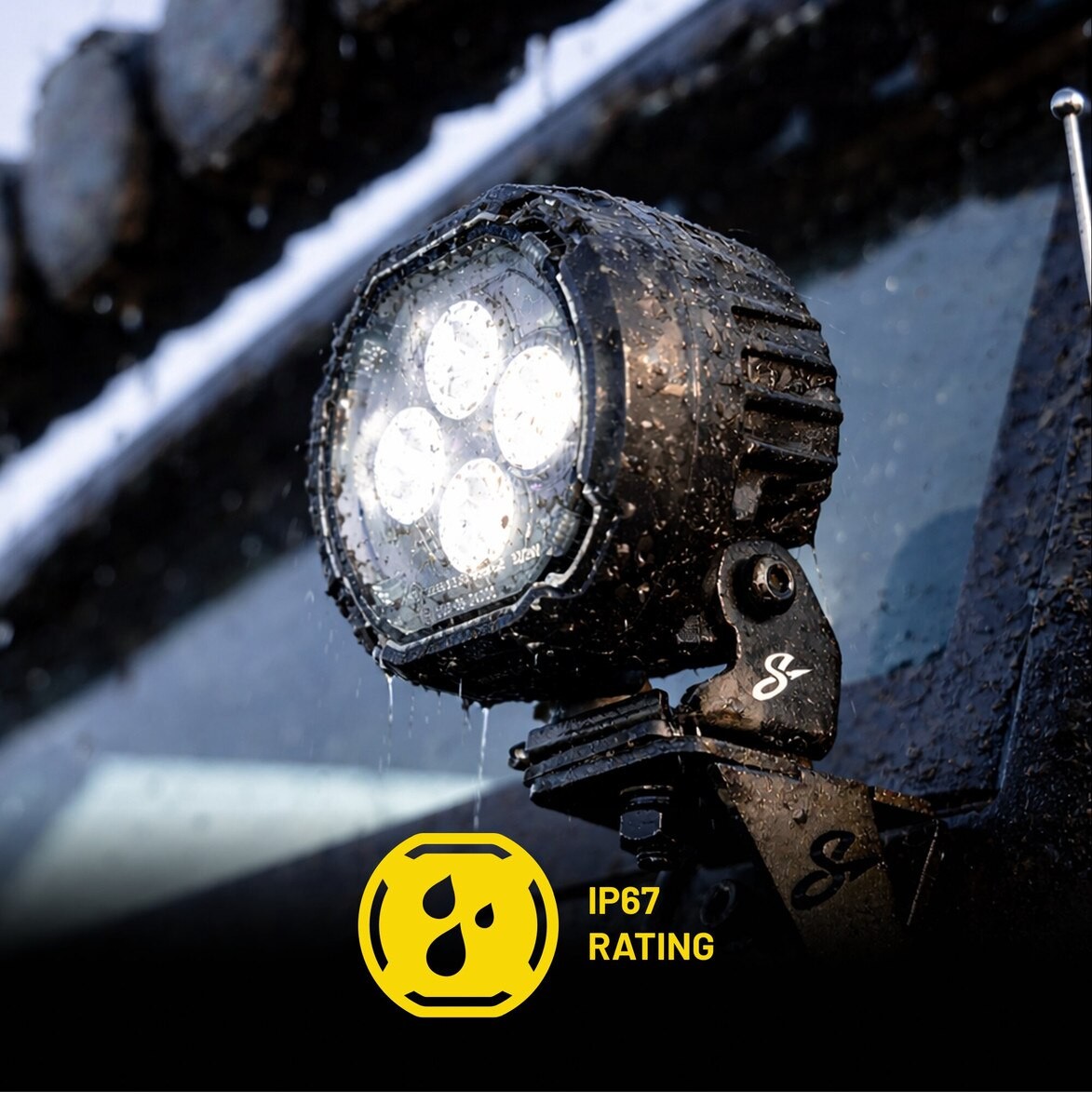 STINGER HEXCORE 4" POD light with Driving beam pattern & amber/ white position light (sold as pair)