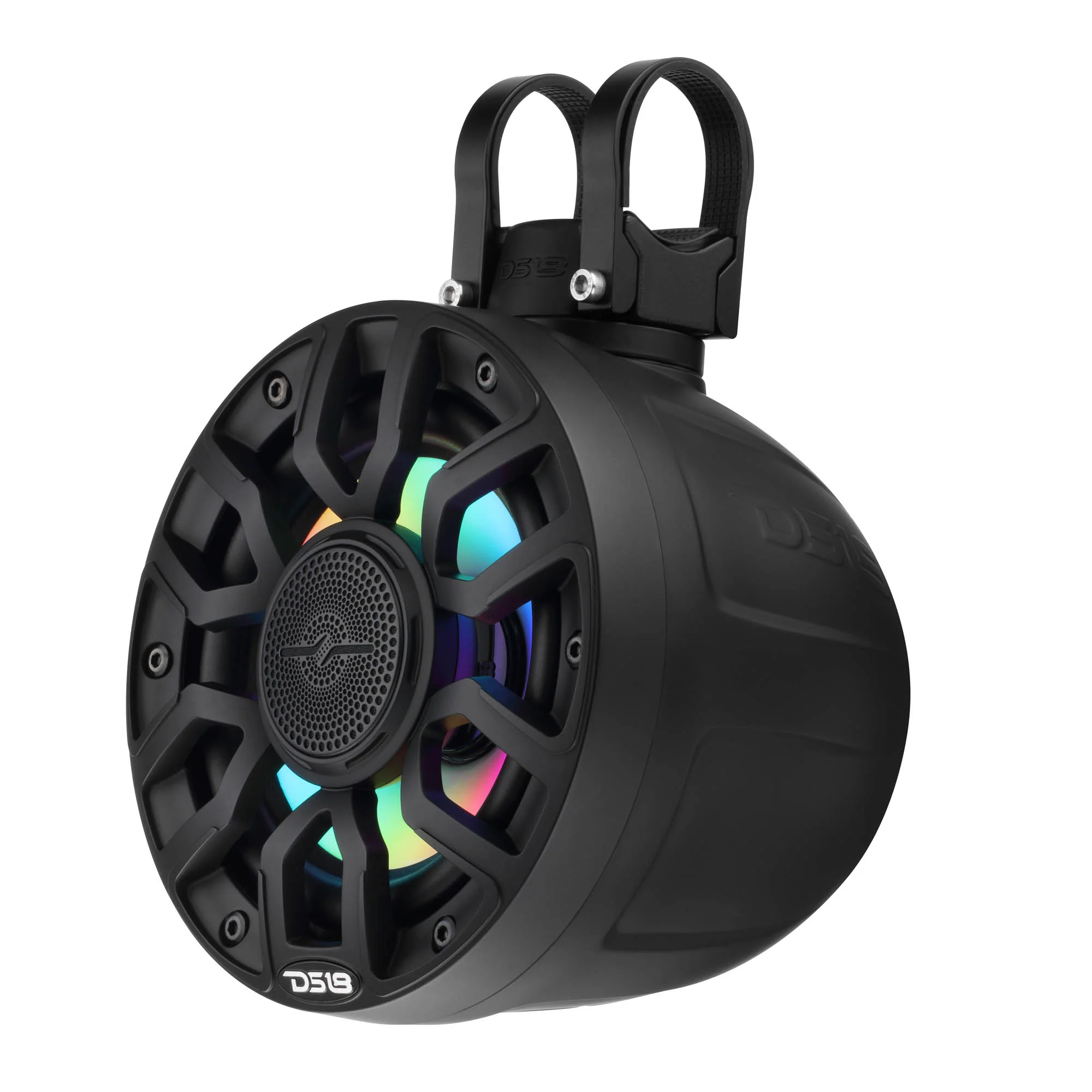 DS18 NXL IQ 6.5" 2 WAY Marine and Powersports Compact Towers with Flat and Pole Mount with Dream LED's- 100 Watts RMS @ 4 OHM - IP65 - Pair