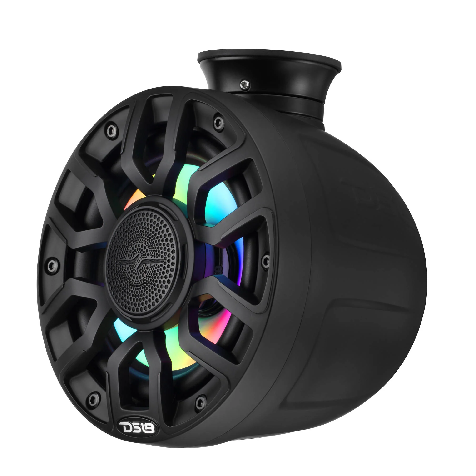 DS18 NXL IQ 6.5" 2 WAY Marine and Powersports Compact Towers with Flat and Pole Mount with Dream LED's- 100 Watts RMS @ 4 OHM - IP65 - Pair