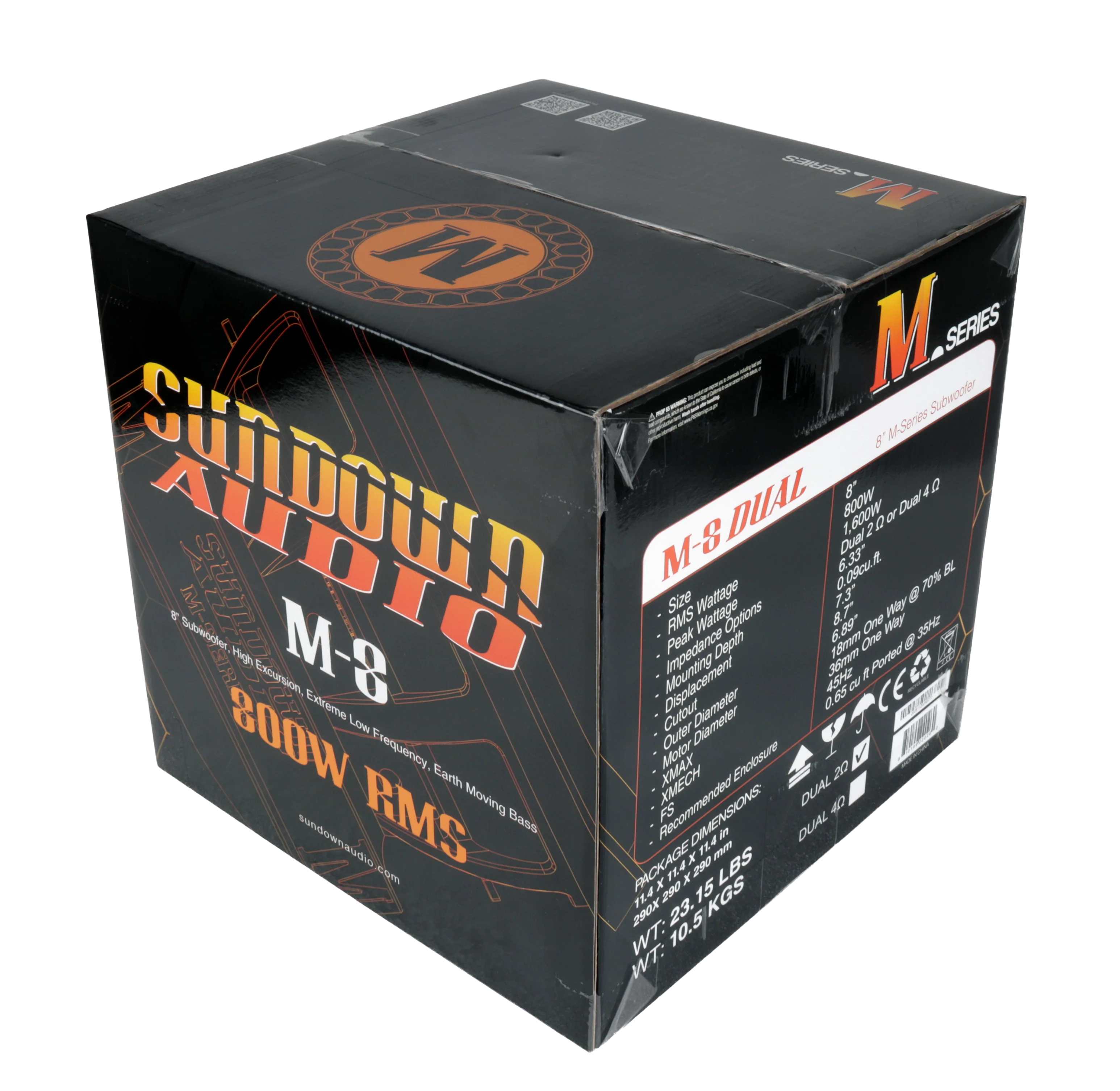 SUNDOWN AUDIO M Series 8" D2 (1600w Peak / 800w RMS)