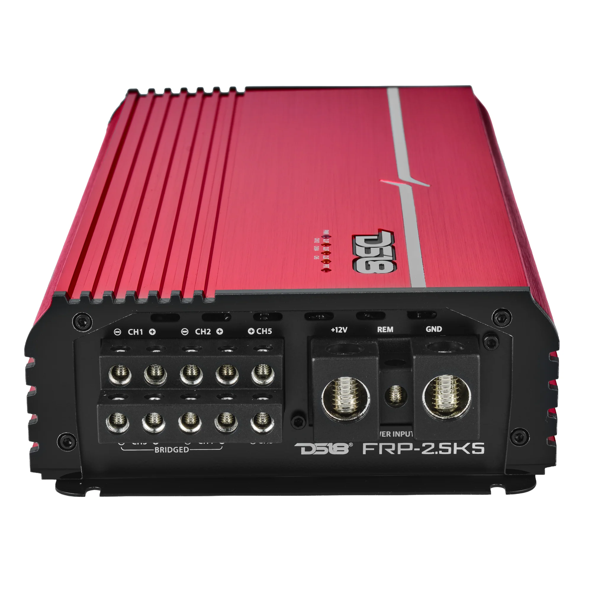 DS18 FRP Compact Full-Range Class D 5-Channel Amplifier – 250W x 4 + 1,200W Subwoofer Output