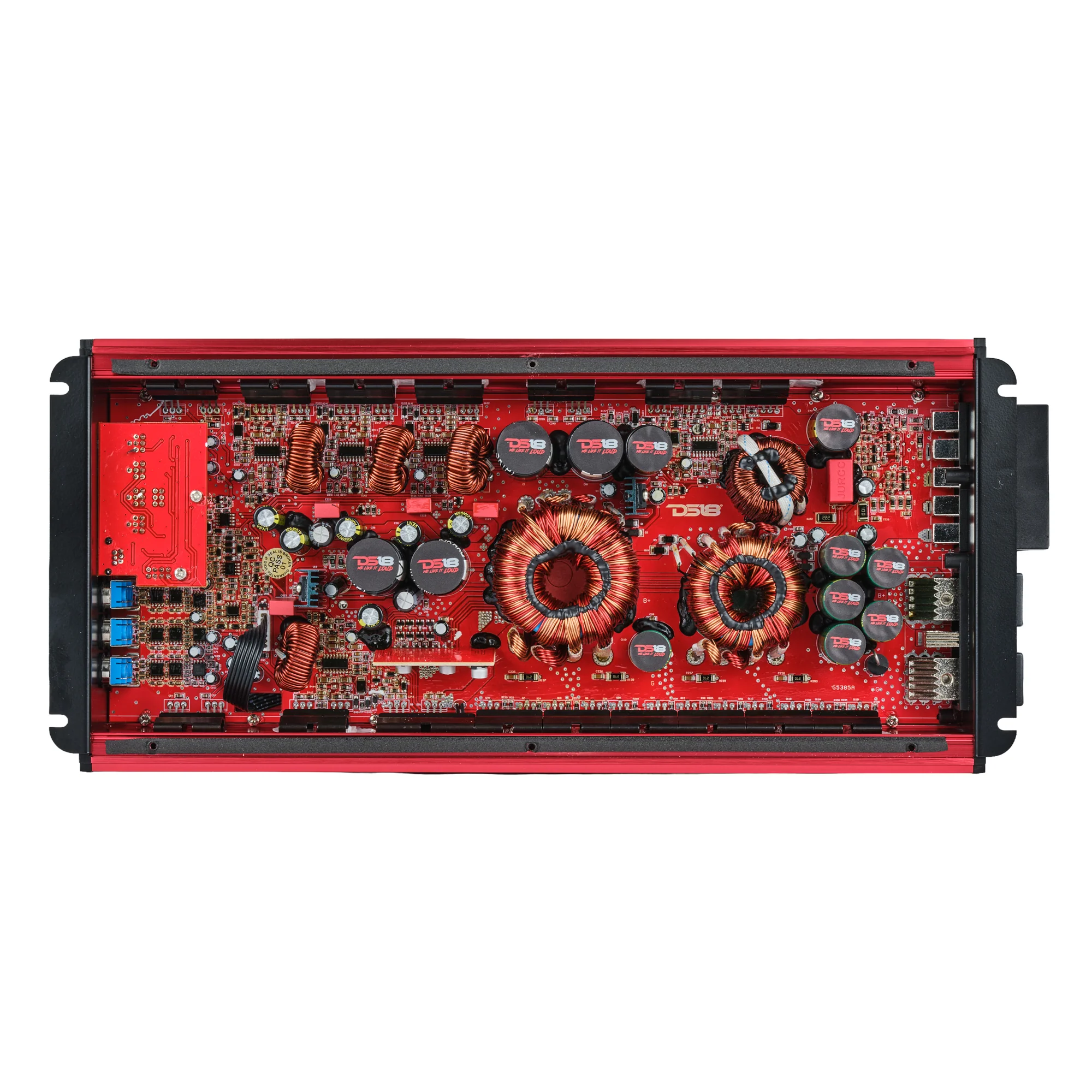 DS18 FRP Compact Full-Range Class D 5-Channel Amplifier – 250W x 4 + 1,200W Subwoofer Output