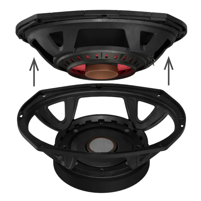 DS18 PROJECT360 6x9" Mid-High 98 dB Loudspeaker - 300W RMS 8-Ohm - Rotating Recone Design For Quick Repair