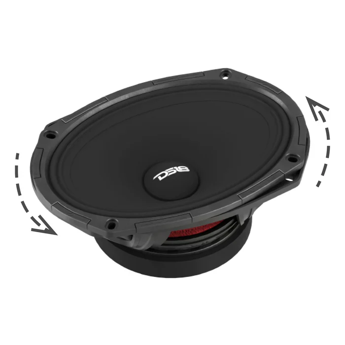 DS18 PROJECT360 6x9" Mid-High 98 dB Loudspeaker - 300W RMS 8-Ohm - Rotating Recone Design For Quick Repair