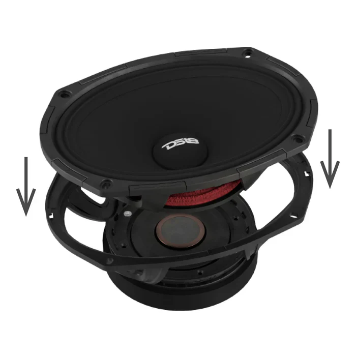 DS18 PROJECT360 6x9" Mid-High 98 dB Loudspeaker - 300W RMS 8-Ohm - Rotating Recone Design For Quick Repair