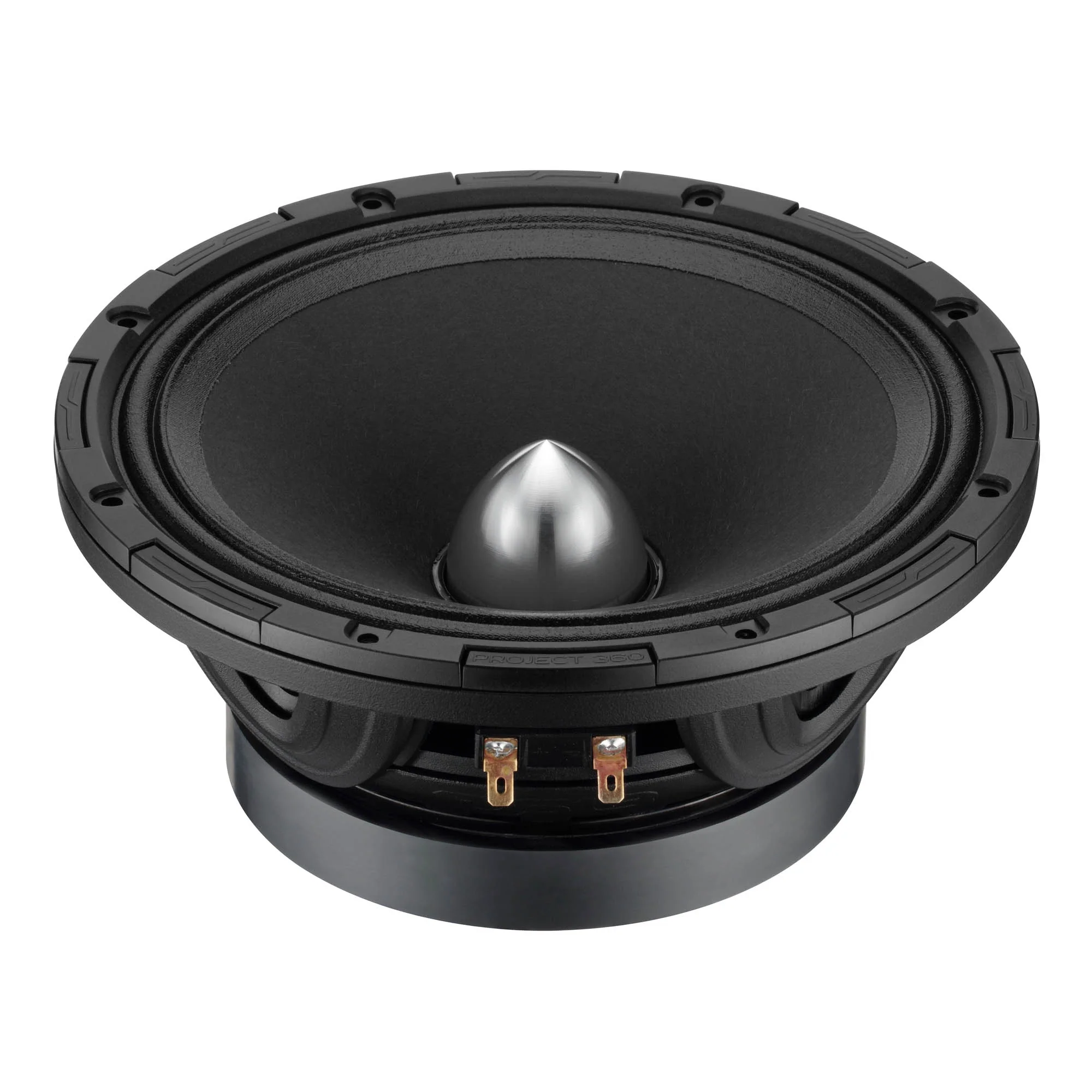 DS18 PROJECT360 8"" Mid-High 98 dB Loudspeaker - 300W RMS 4-Ohm w/Bullet- Rotating Recone Design For Quick Repair