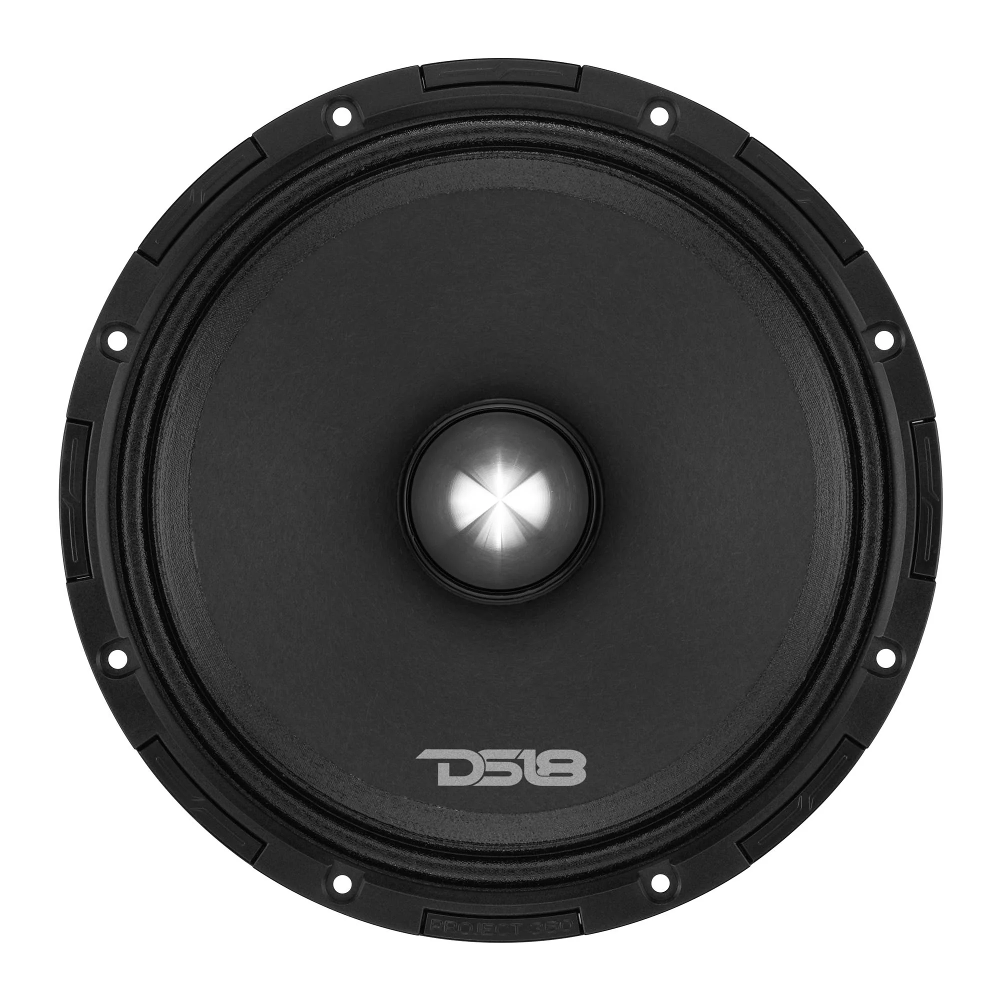 DS18 PROJECT360 8"" Mid-High 98 dB Loudspeaker - 300W RMS 4-Ohm w/Bullet- Rotating Recone Design For Quick Repair