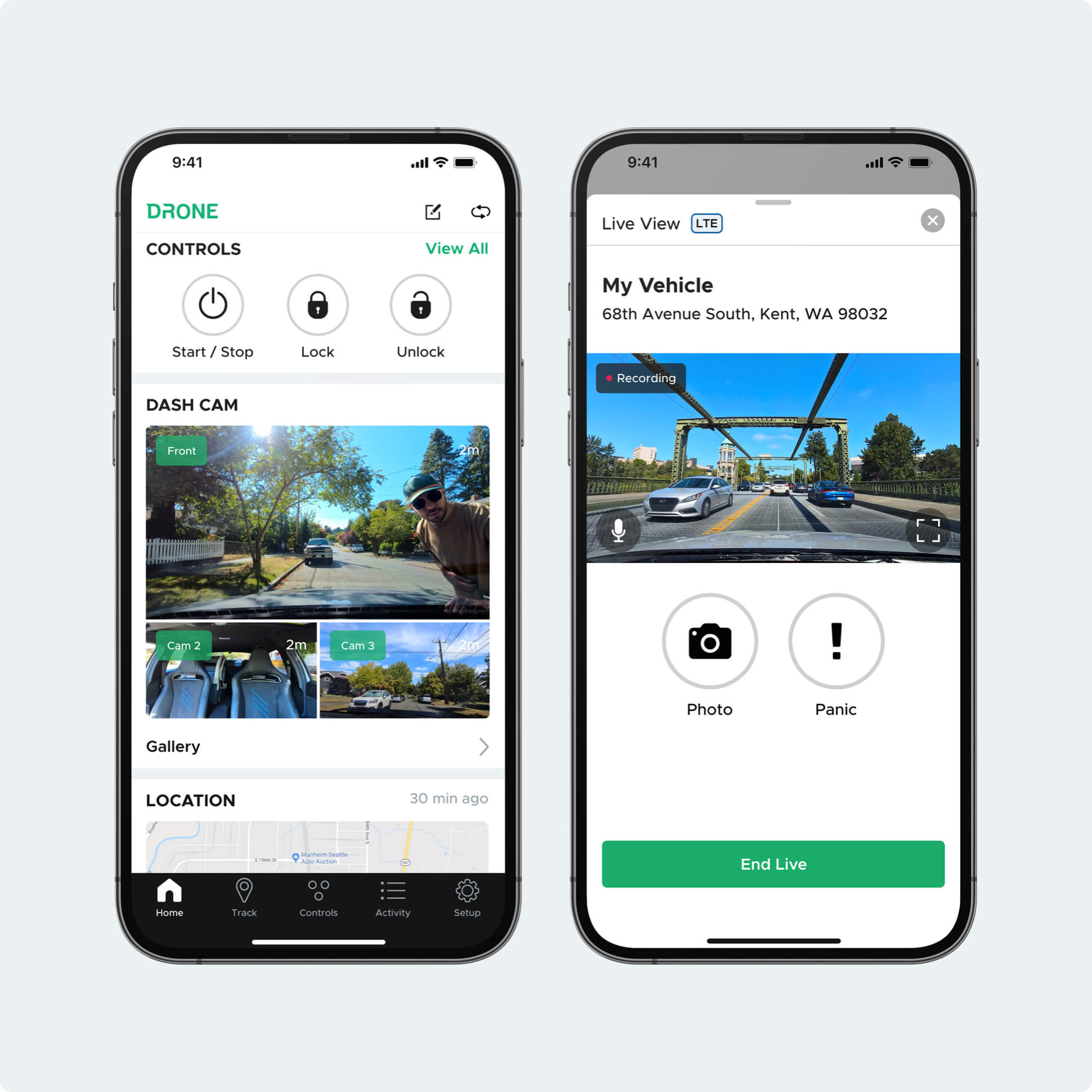 DRONE MOBILE XC2 3 CHANNEL DASH CAMERA WITH 4G LTE + GPS CONNECTIVITY - LIVE VIEW ANYWHERE