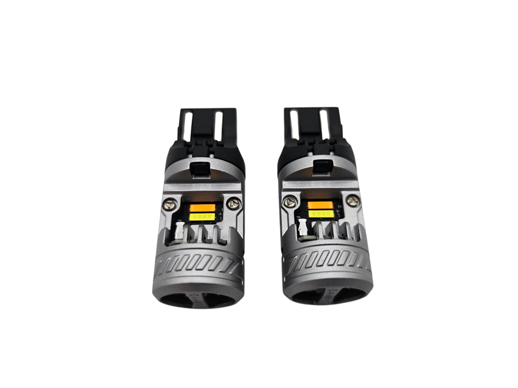 VYPR 7443 WHITE / AMBER SWITCH BACK  HIGH OUTPUT LED WITH BUILT IN CANBUS  BULBS - PAIR