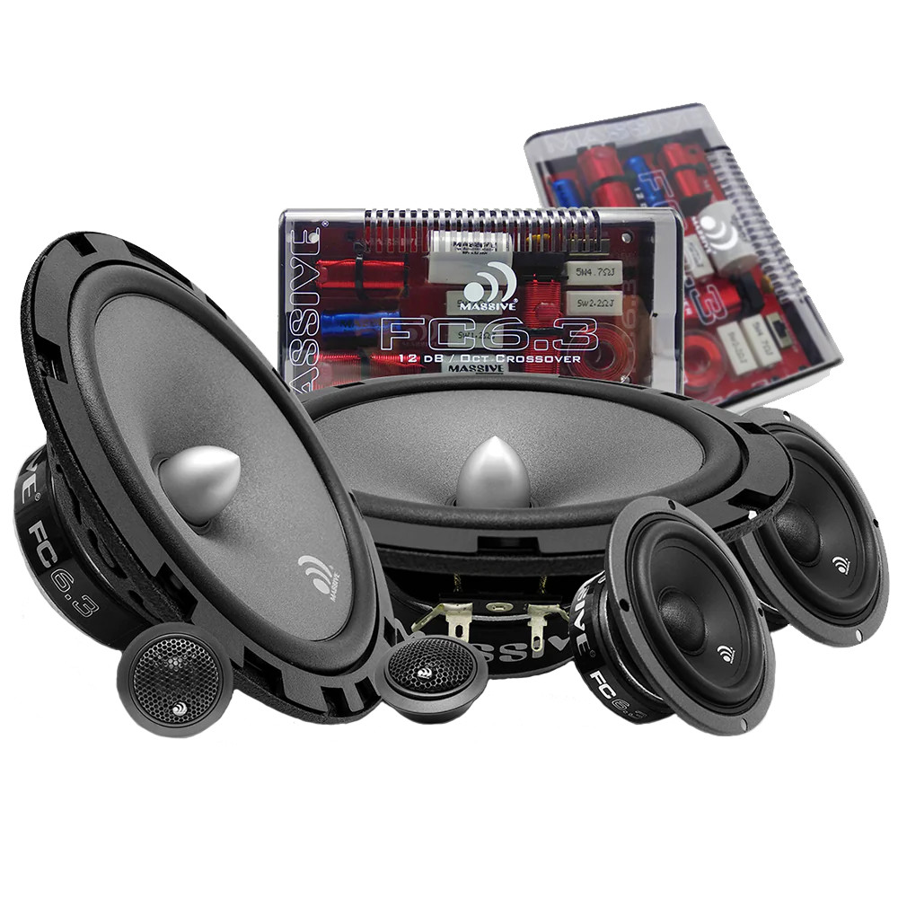 MASSIVE AUDIO FC SERIES 6.5" THREE WAY COMPONENT SYSTEM