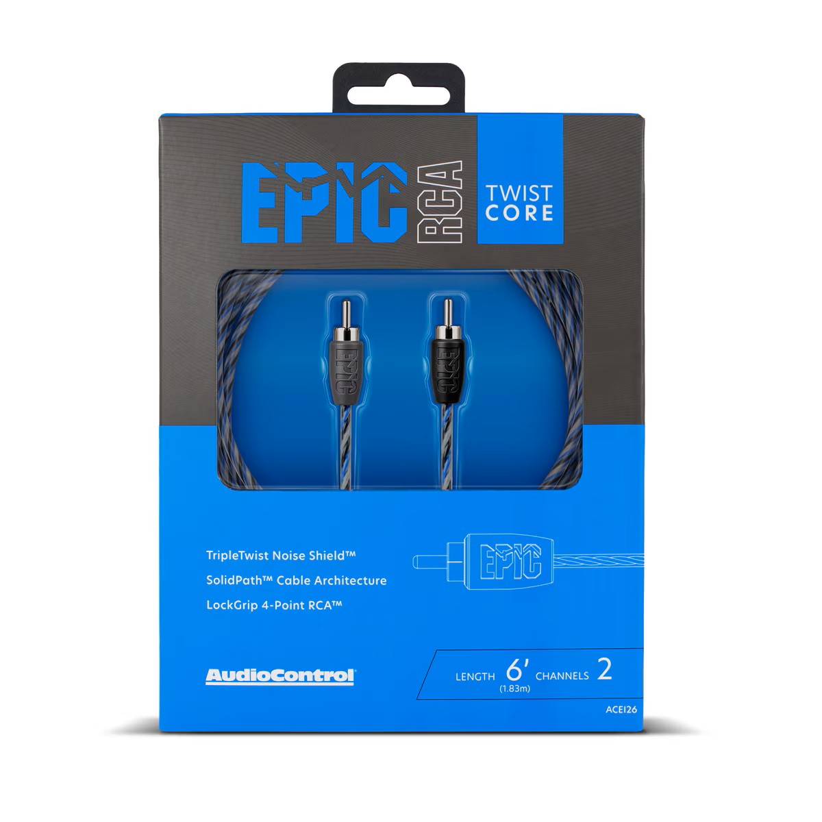 EPIC 2 CHANNEL TWISTCORE PAIR RCA 6 FT / 1.83 M