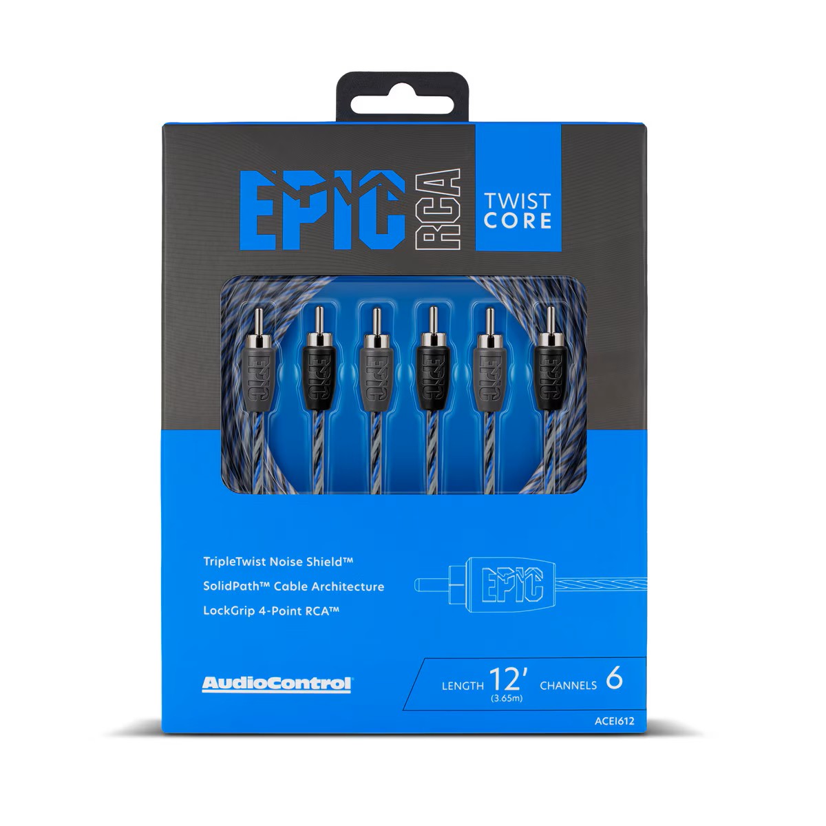 EPIC 6 CHANNEL TWISTCORE PAIR RCA 12 FT / 3.62 M