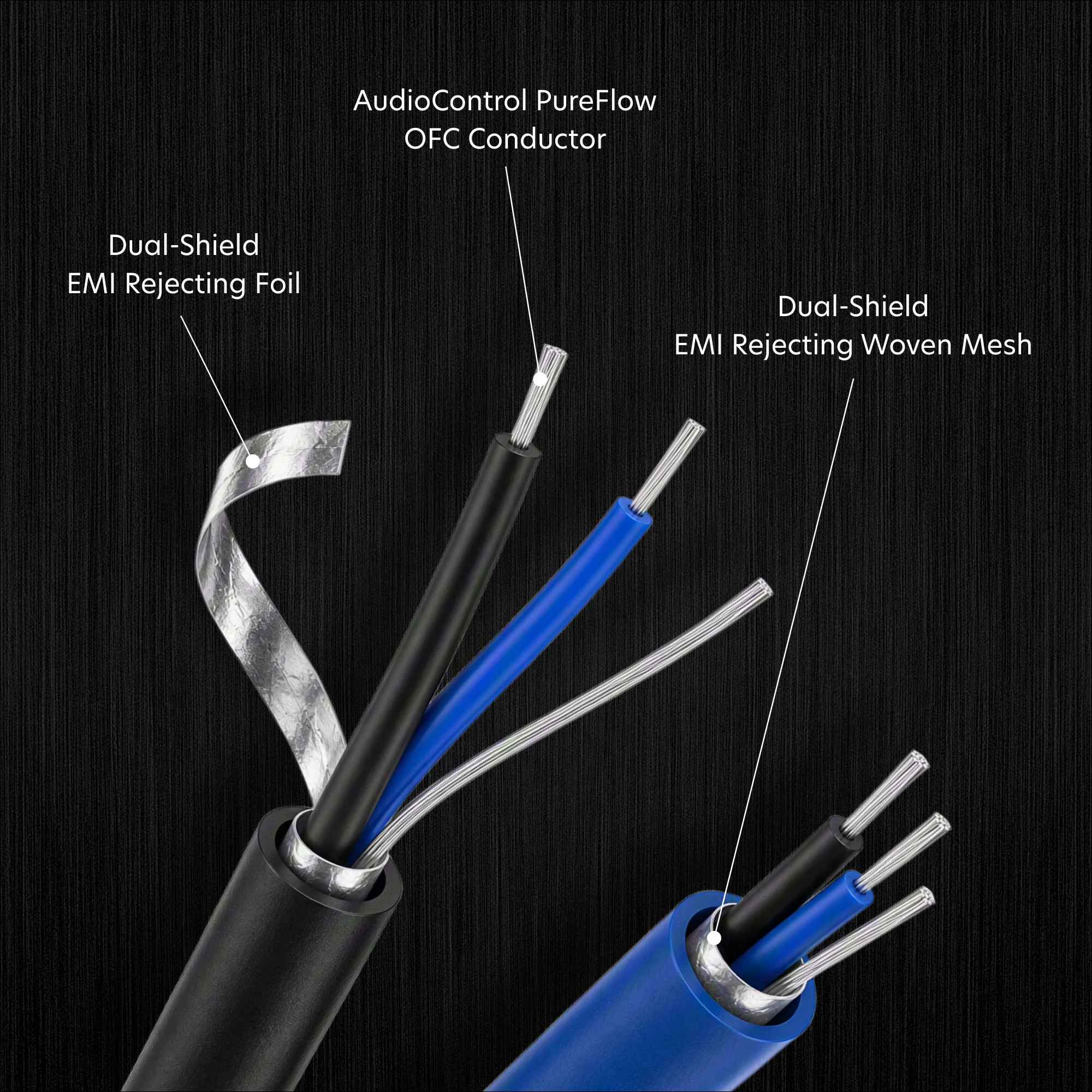 AC STUDIO 2 CHANNEL DOUBLE-SHIELDED DIRECTIONAL TWISTED PAIR RCA 6FT