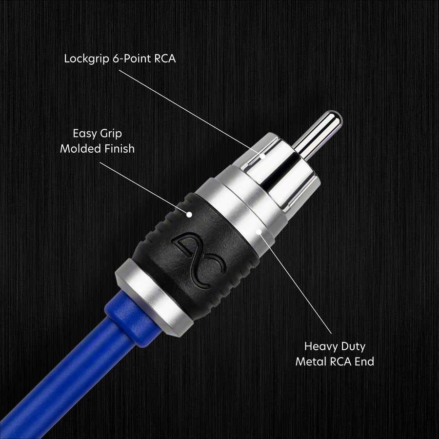 AC STUDIO 2 MALE - 1 FEMALE DOUBLE-SHIELDED DIRECTIONAL TWISTED PAIR RCA SPLITTER