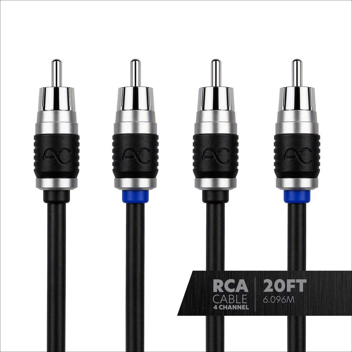 AC STUDIO 4 CHANNEL DOUBLE-SHIELDED DIRECTIONAL TWISTED PAIR RCA 20FT