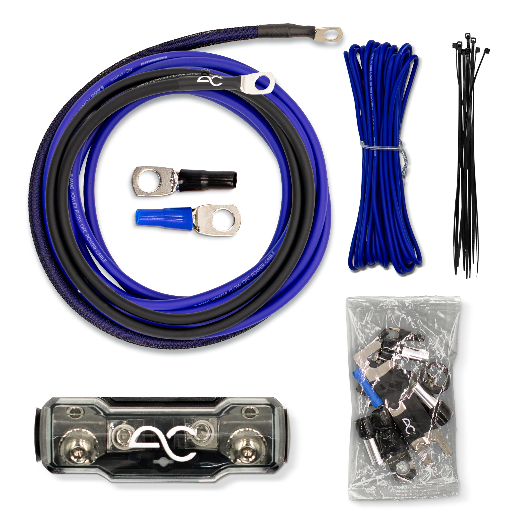 AC STUDIO HIGH-PERFORMANCE POWERFLOW OFC AMP WIRING KIT 8 GAUGE