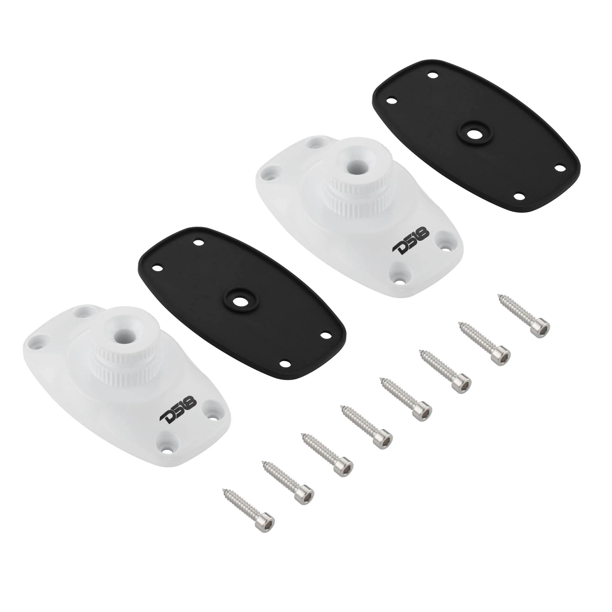 Flat Surface Mount Bracket for NVY Tower Speakers WHITE - PAIR