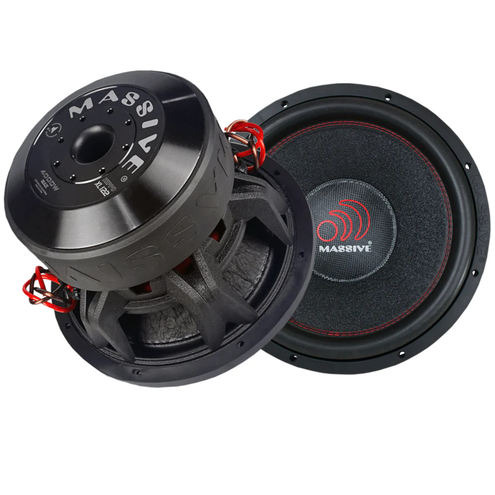 MASSIVE AUDIO HIPPO SERIES 12" DUAL 4 OHM 3" VC 2000W RMS SUBWOOFER