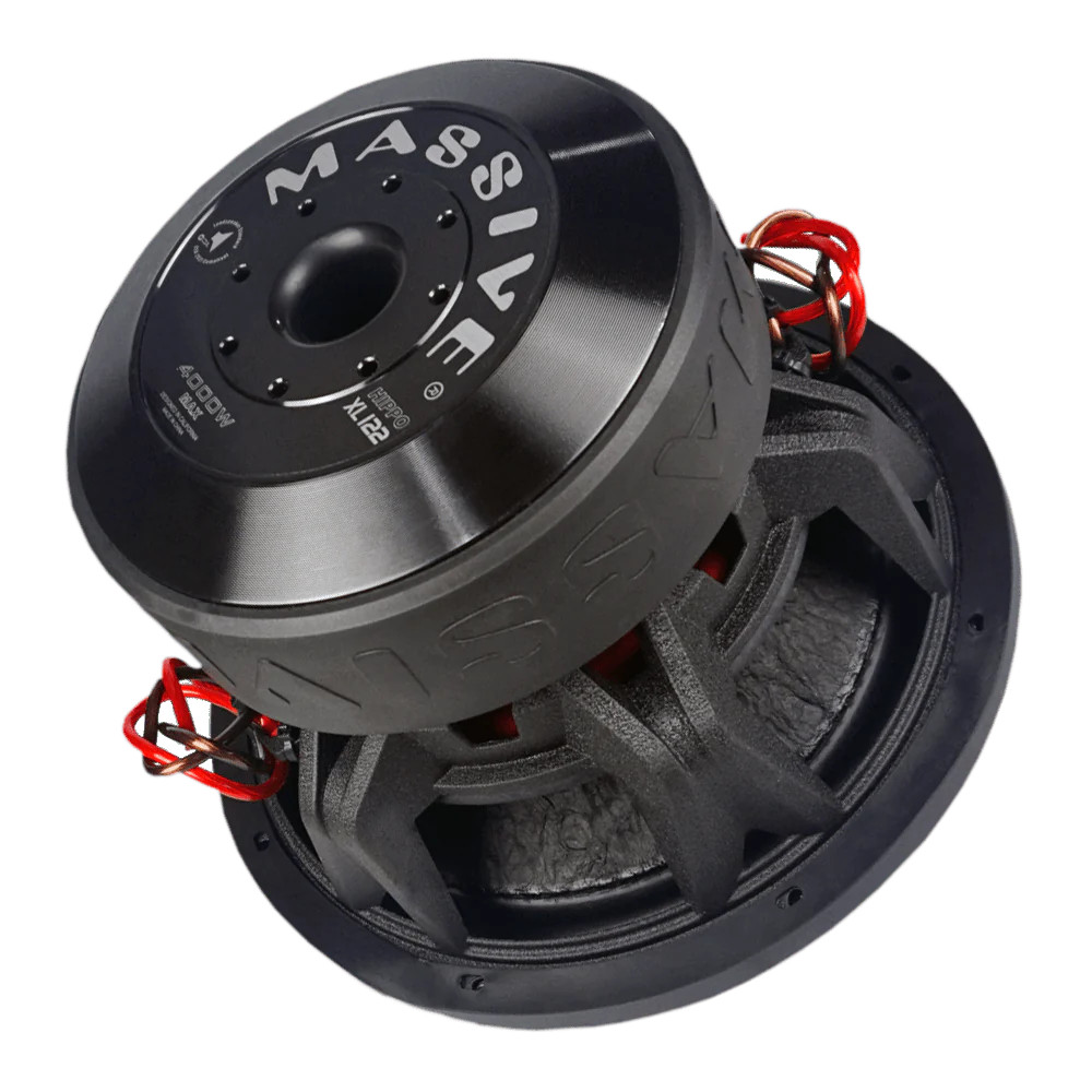MASSIVE AUDIO HIPPO SERIES 12" DUAL 4 OHM 3" VC 2000W RMS SUBWOOFER