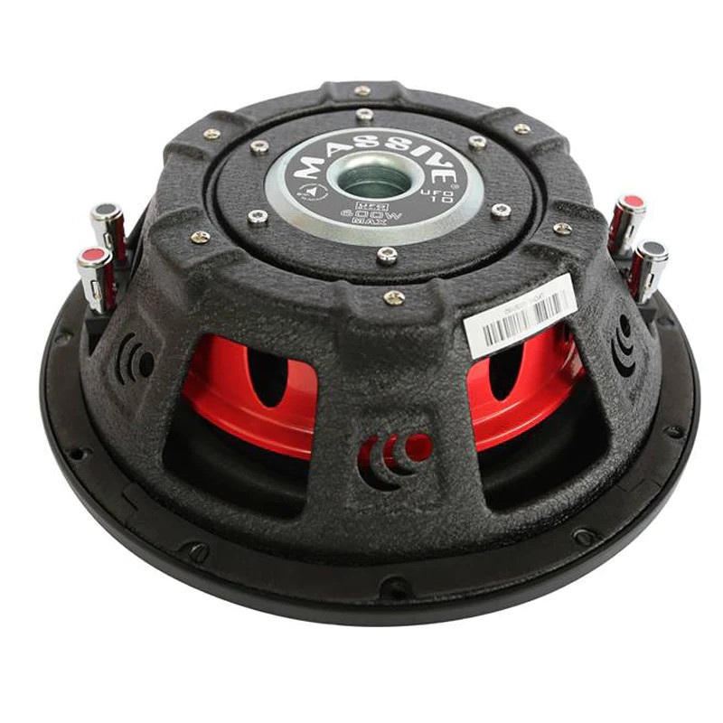 MASSIVE AUDIO 10" SHALLOW MOUNT DUAL 4 OHM 600W SUBWOOFER - 3" MOUNTING DEPTH