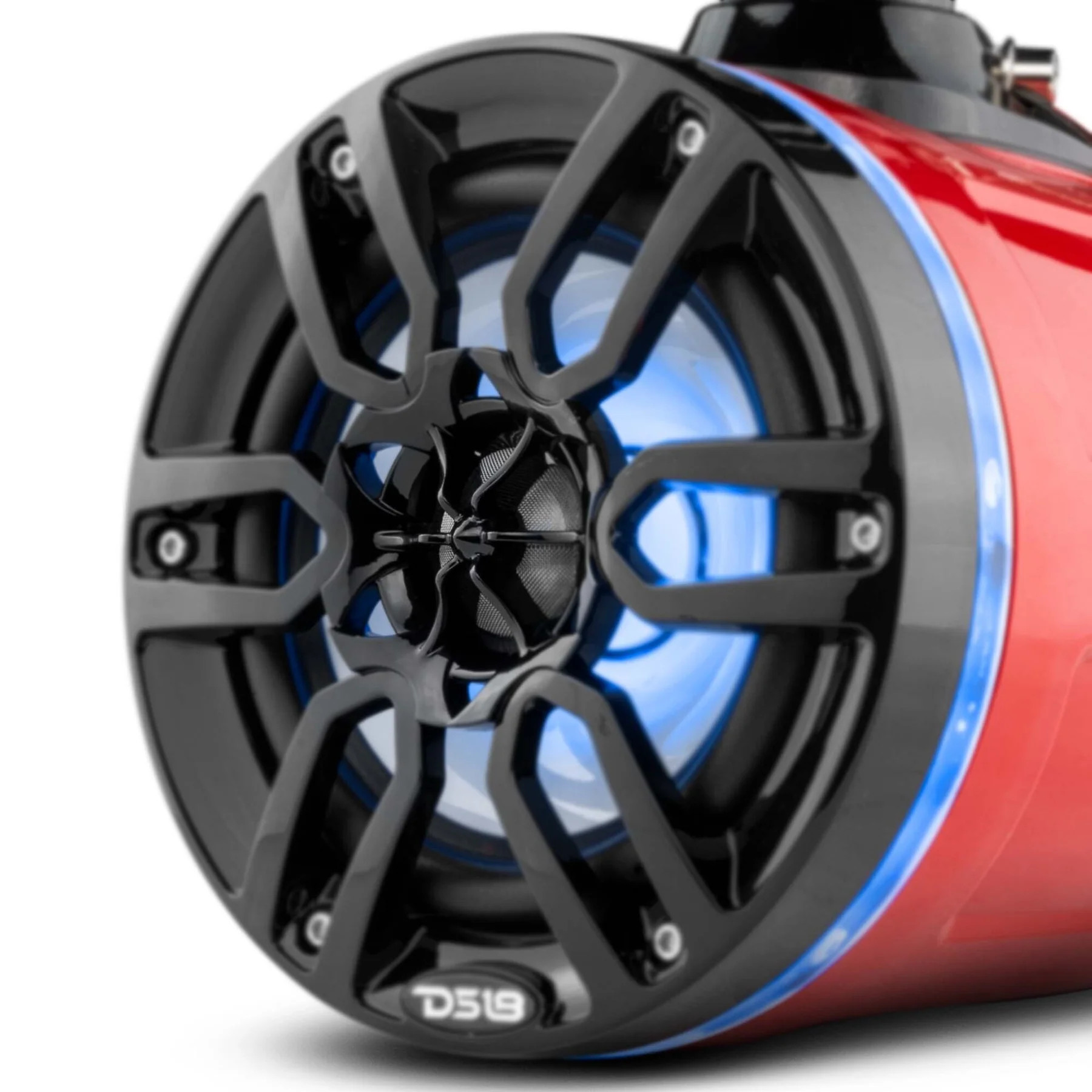 DS18 HYDRO 6.5" MARINE TOWERS WITH INTEGRATED RGB LED LIGHTS - RED