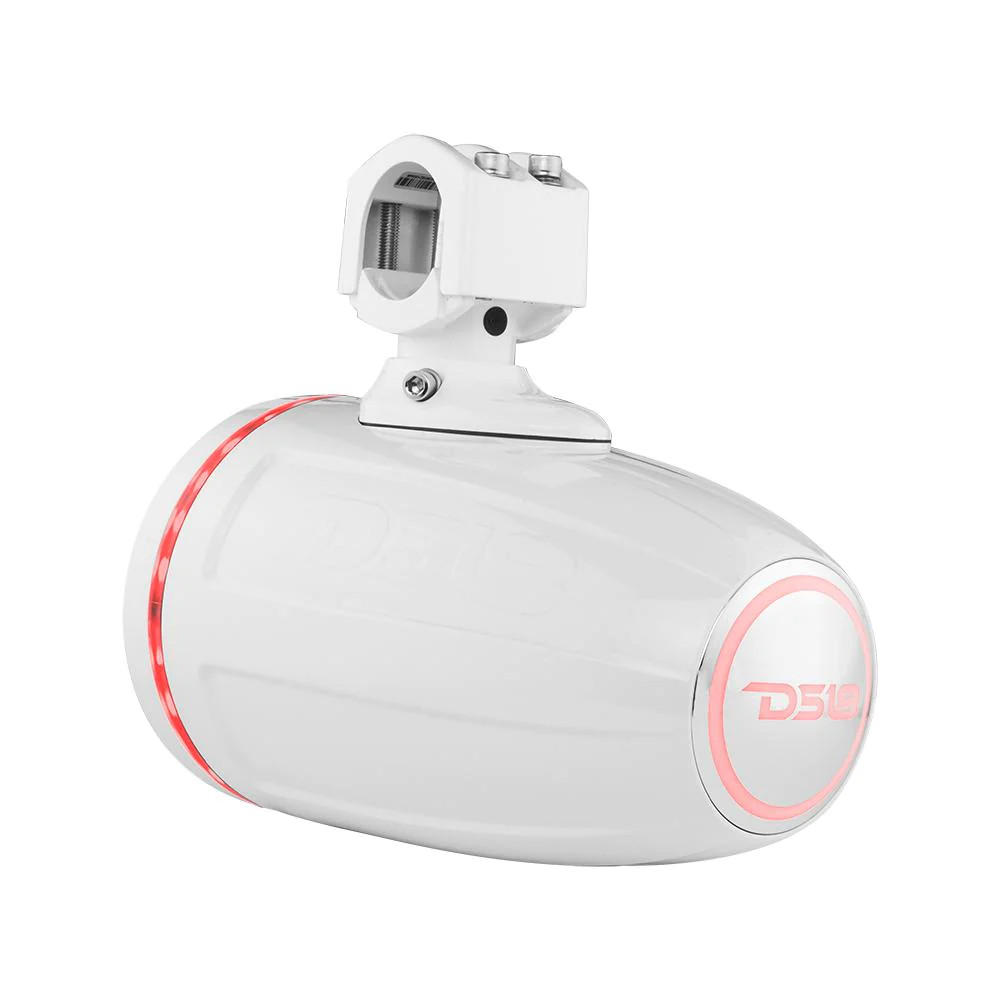 DS18 HYDRO 6.5" MARINE TOWER WITH INTEGRATED RGB LIGHTS 300W - WHITE