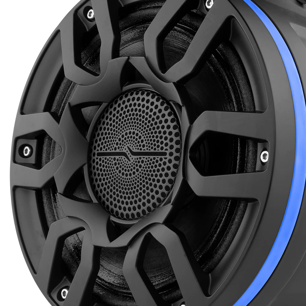 DS18 HYDRO 8" MARINE TOWERS PRO HYBRID TWO WAY MIDRANGE SPEAKERS WITH CS8 COVERS BLACK