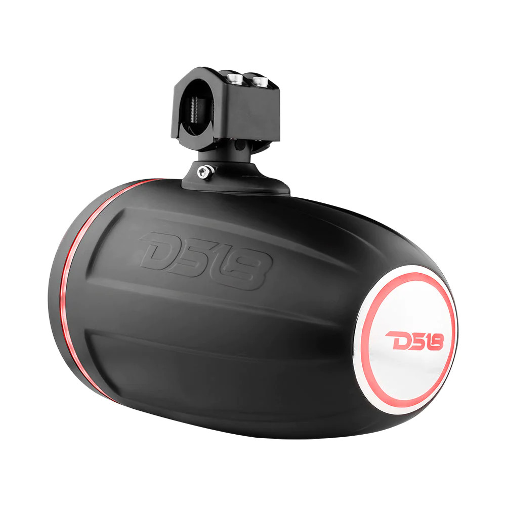 DS18 HYDRO 8" MARINE TOWERS WITH INTEGRATED RGB LED LIGHTS 375W - BLACK