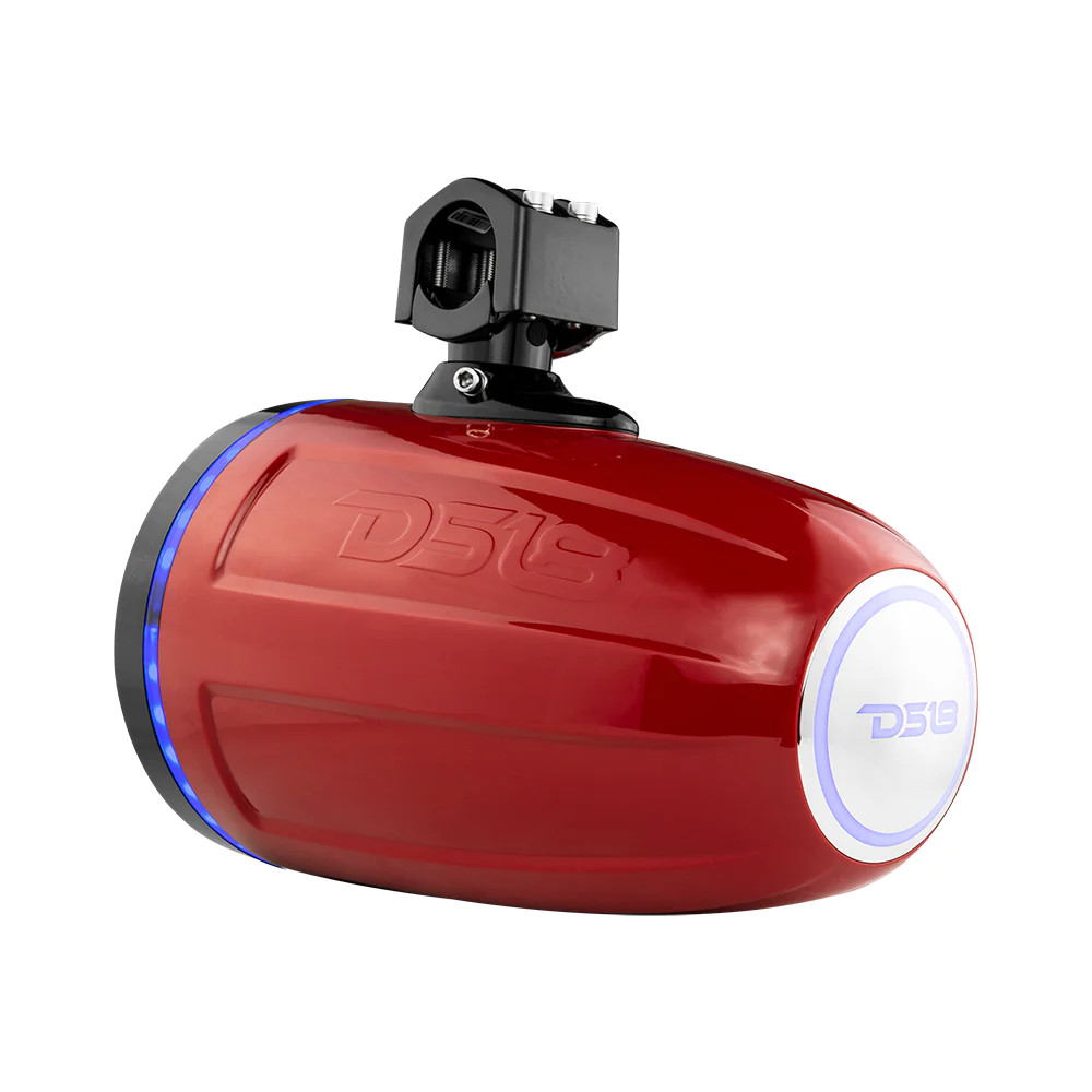 DS18 HYDRO 8" MARINE TOWERS WITH INTEGRATED RGB LED LIGHTS 375W - RED