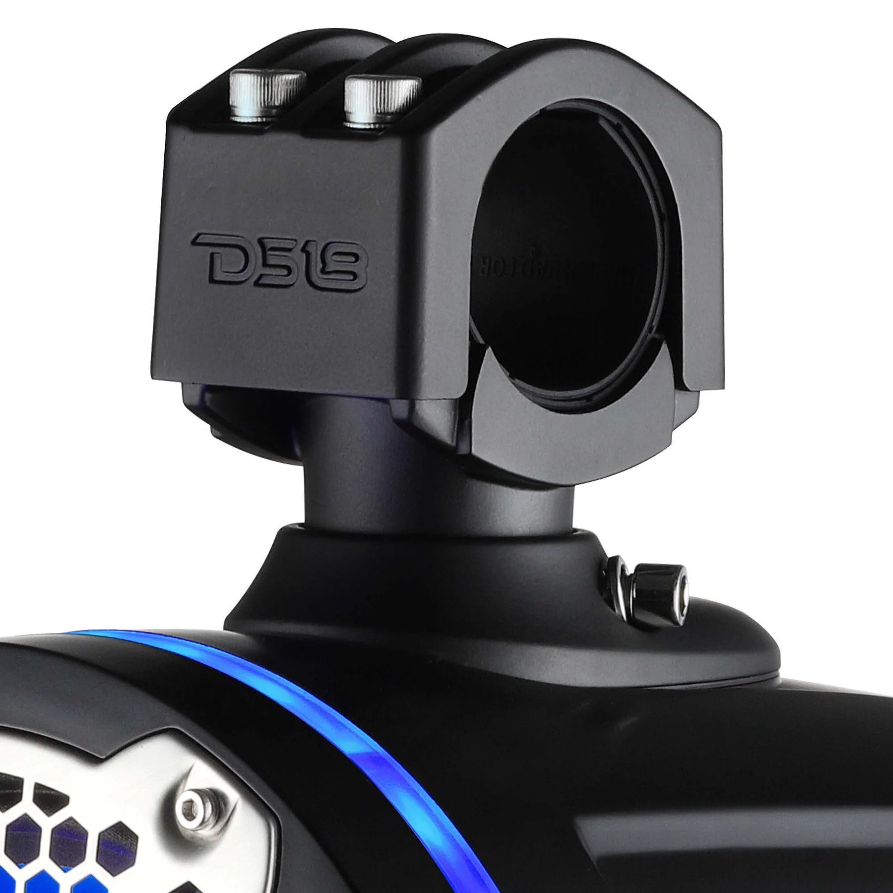 DS18 HYDRO 8" NEODYNIUM MARINE TOWER WITH BUILT IN PASSIVE RADIATOR & 1" DRIVER, RGB LED LIGHTS BUILT IN, 550 WATTS - BLACK