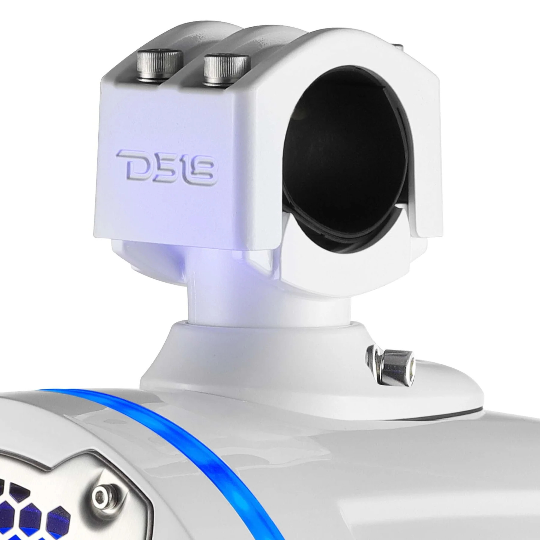 DS18 HYDRO 8" NEODYNIUM MARINE TOWER WITH BUILT IN PASSIVE RADIATOR & 1" DRIVER, RGB LED LIGHTS BUILT IN, 550 WATTS - WHITE