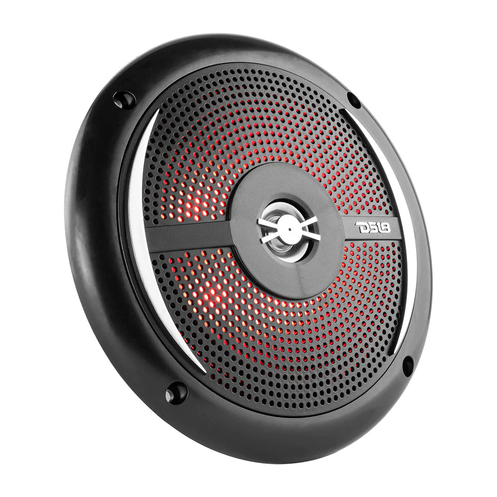 DS18 HYDRO 6.5" SUPER SLIM MARINE SPEAKERS WITH INTEGRATED RGB LIGHTS - BLACK