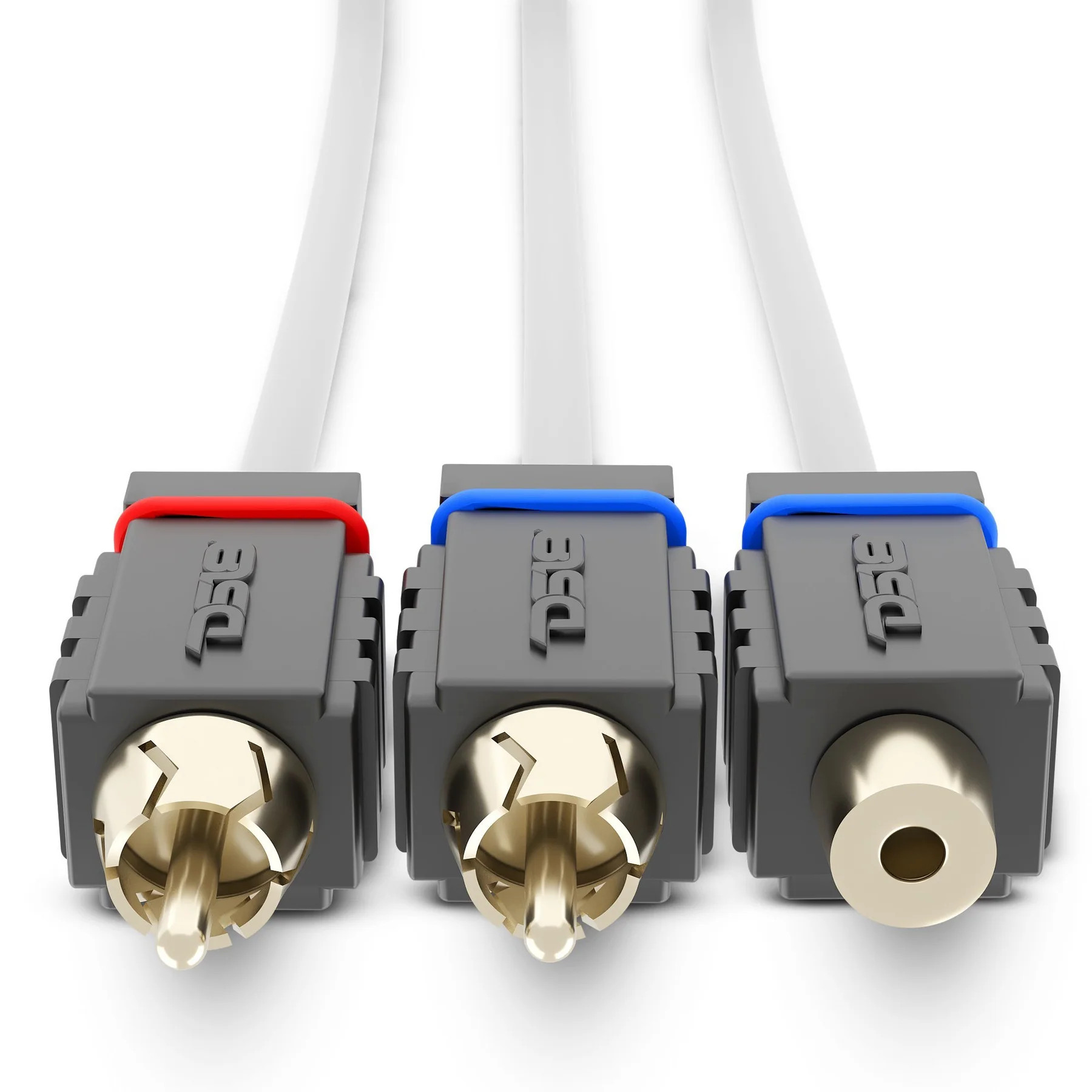 DS18 HYDRO MARINE TINNED OFC RCA Y ADAPTER 1-FEMALE TO 2-MALE CABLE