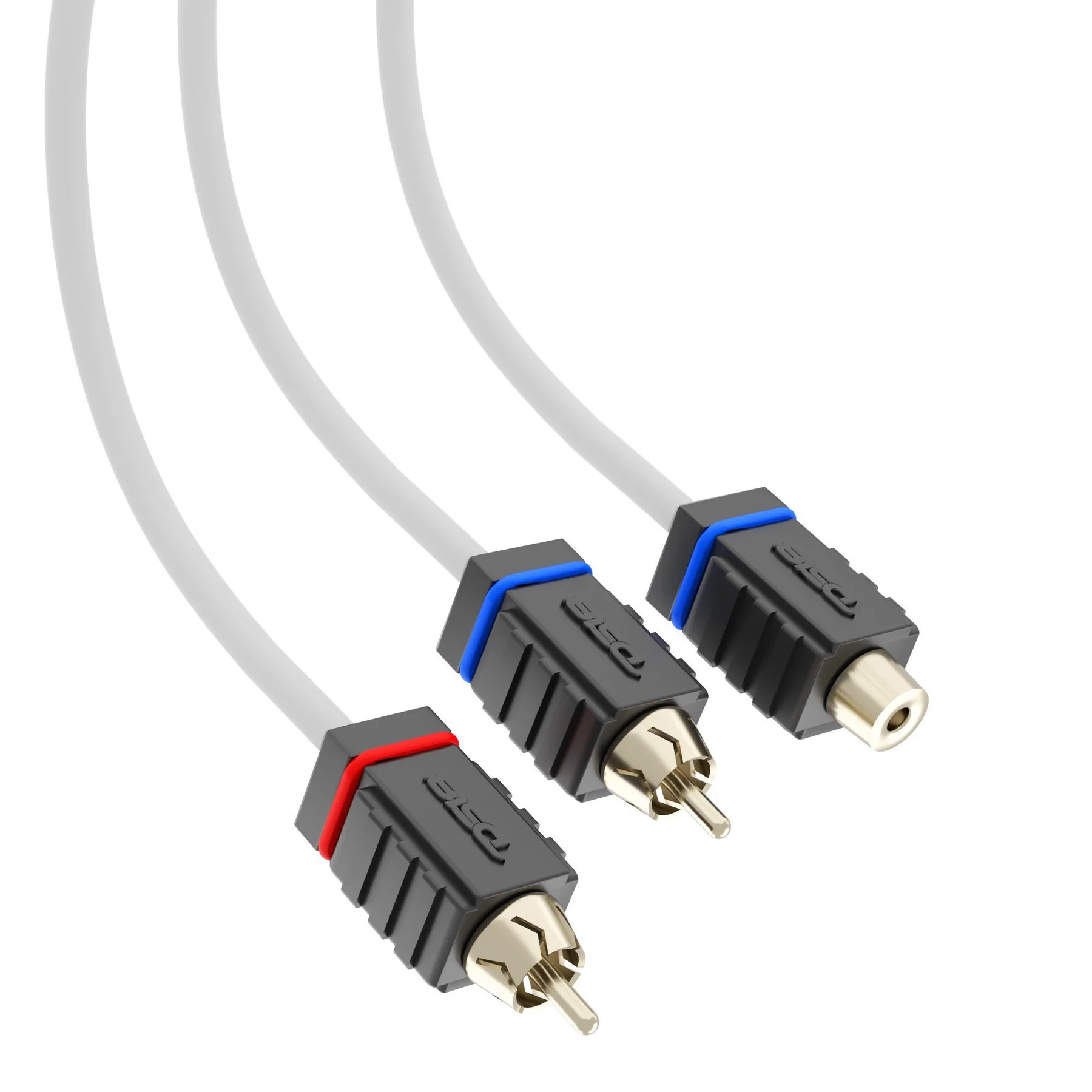 DS18 HYDRO MARINE TINNED OFC RCA Y ADAPTER 1-FEMALE TO 2-MALE CABLE