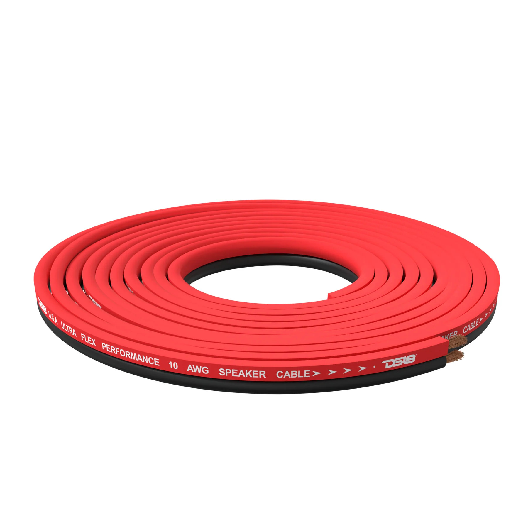 DS18 OFC COPPER 10GA SPEAKER WIRE 250' ROLL - RED/BLACK