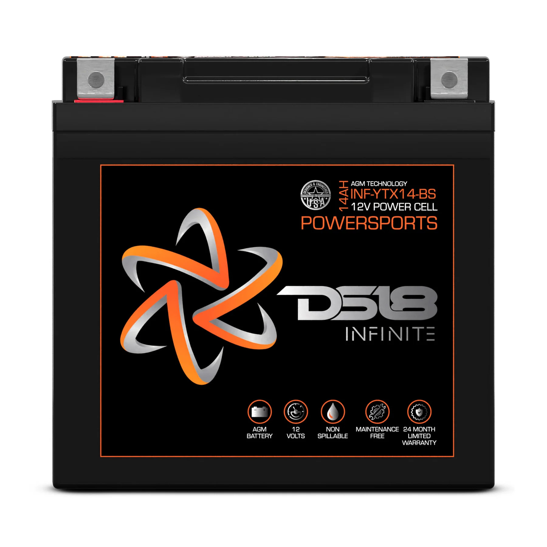 INFINITE 14AH AGM Power Cell 12 Volt Battery For Power Sports